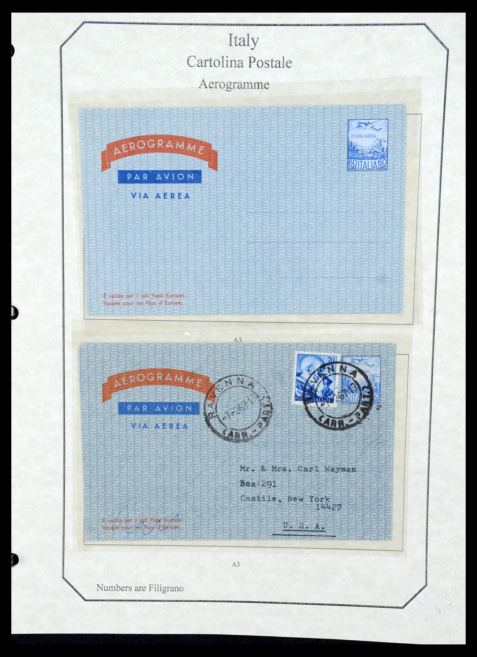 36166 034 - Postzegelverzameling 36166 Italië en gebieden brieven 1800-1980.