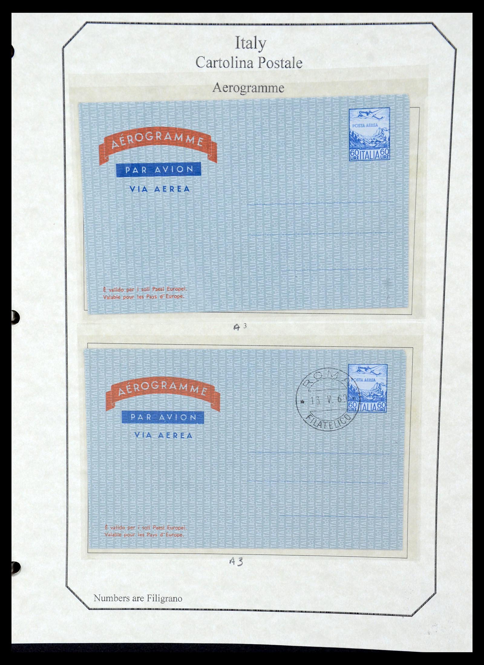 36166 035 - Postzegelverzameling 36166 Italië en gebieden brieven 1800-1980.