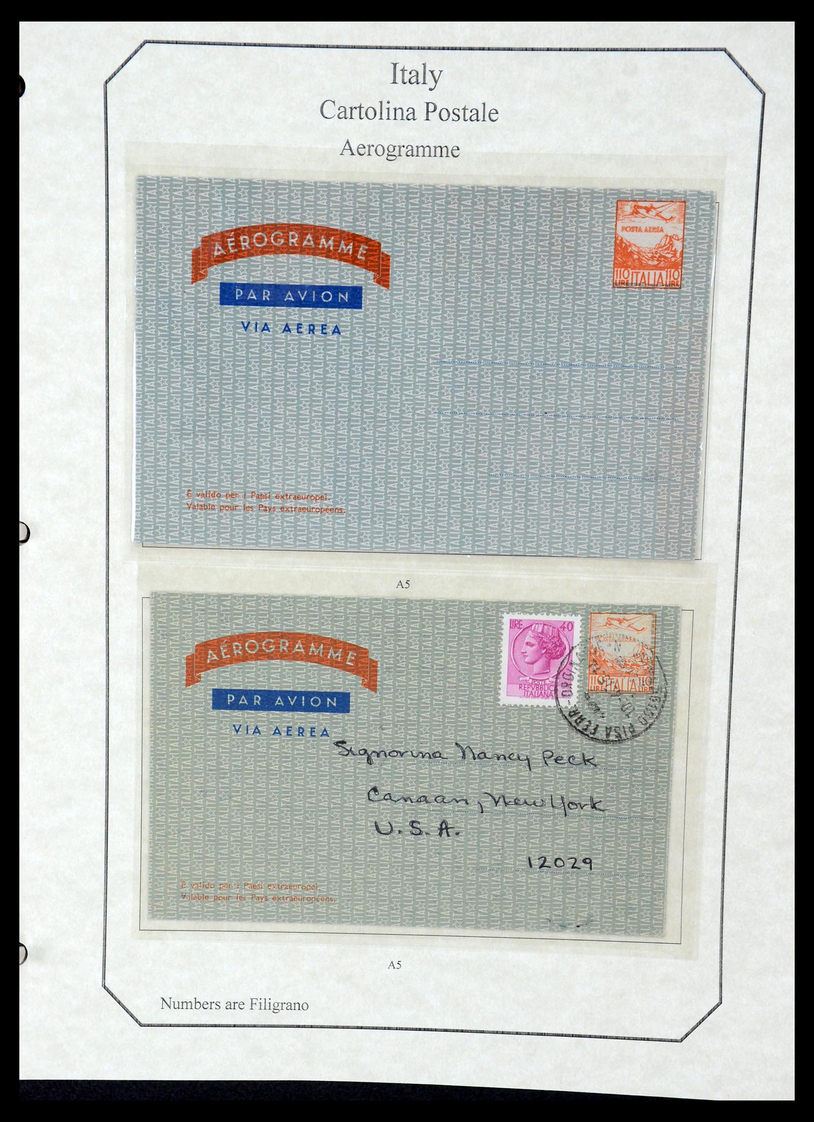 36166 037 - Postzegelverzameling 36166 Italië en gebieden brieven 1800-1980.
