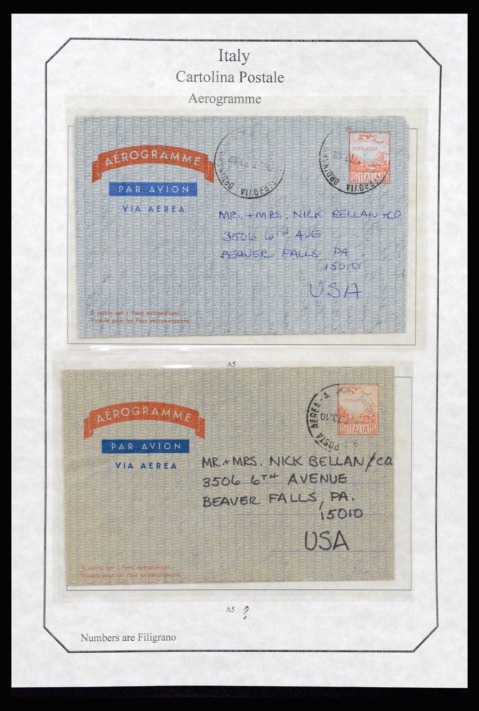 36166 037a - Postzegelverzameling 36166 Italië en gebieden brieven 1800-1980.