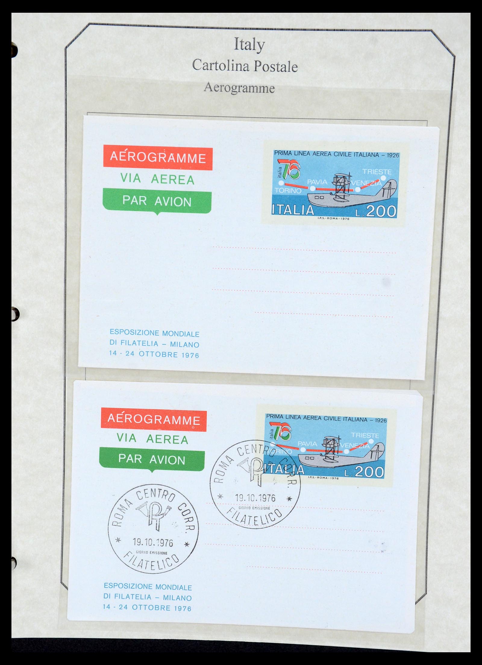 36166 038 - Postzegelverzameling 36166 Italië en gebieden brieven 1800-1980.