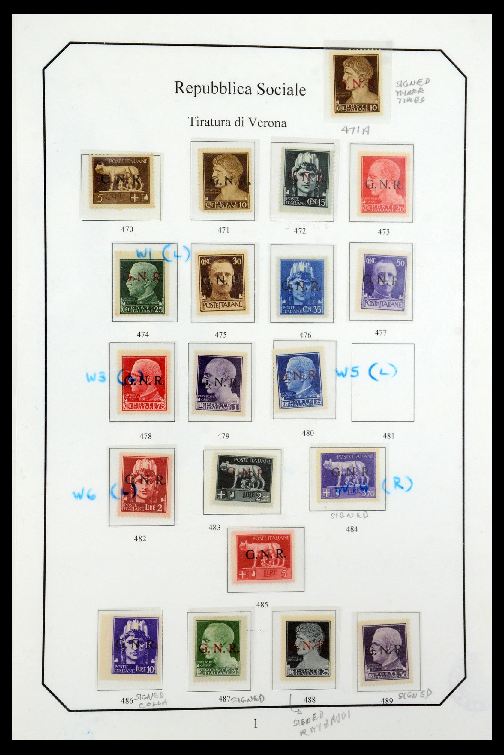 36167 001 - Postzegelverzameling 36167 Italië superverzameling 1943-1945.