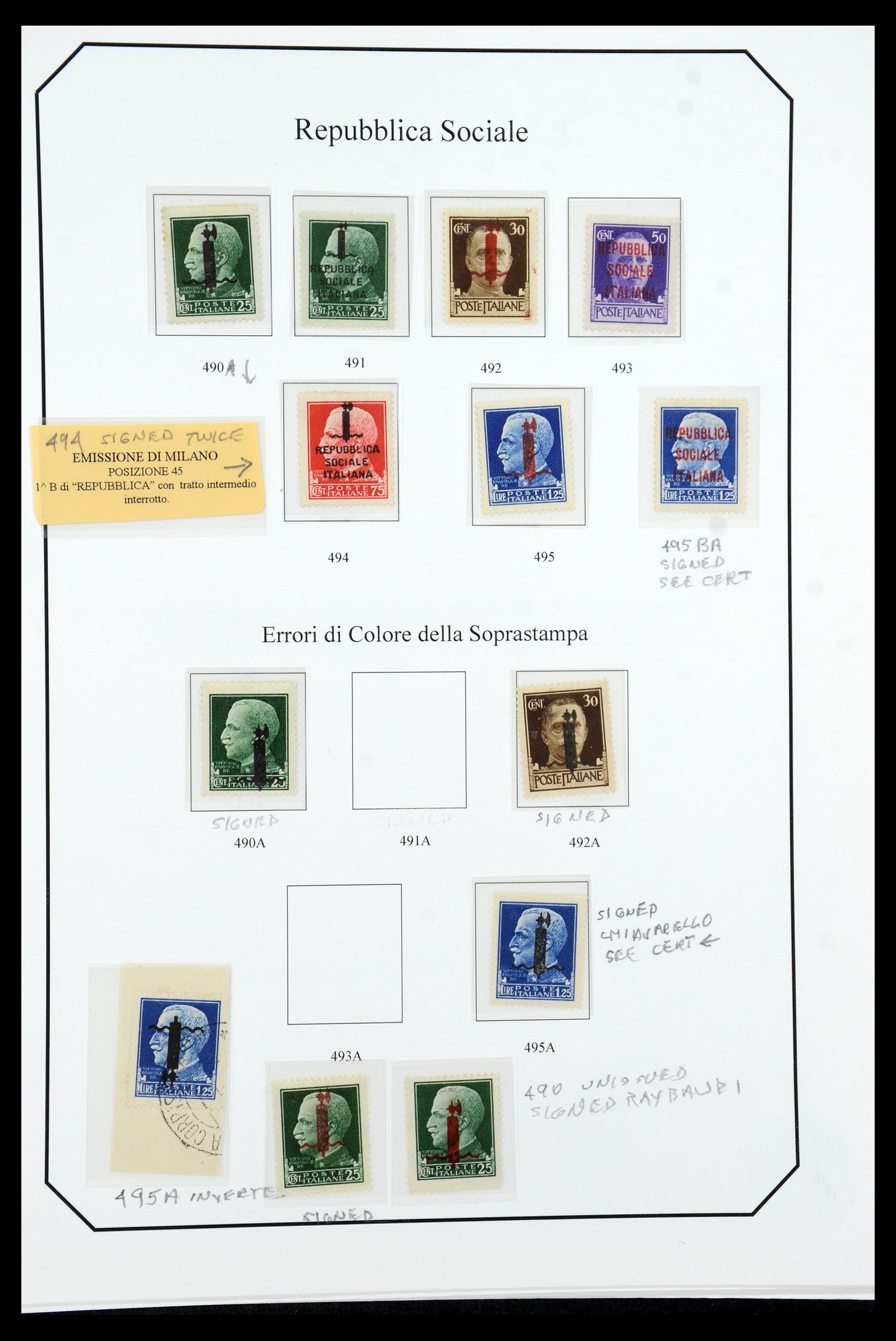 36167 006 - Postzegelverzameling 36167 Italië superverzameling 1943-1945.