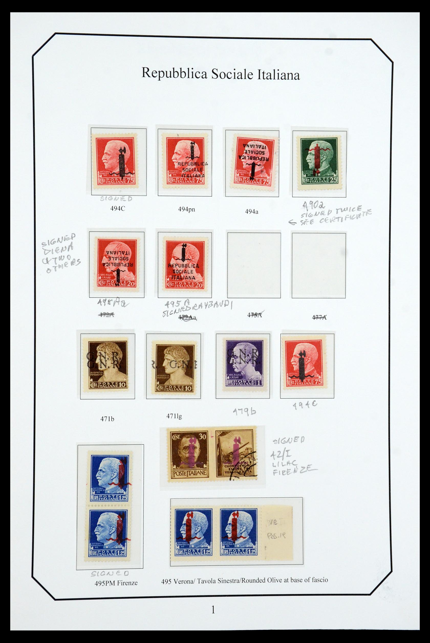 36167 014 - Stamp collection 36167 Italy supercollection 1943-1945.