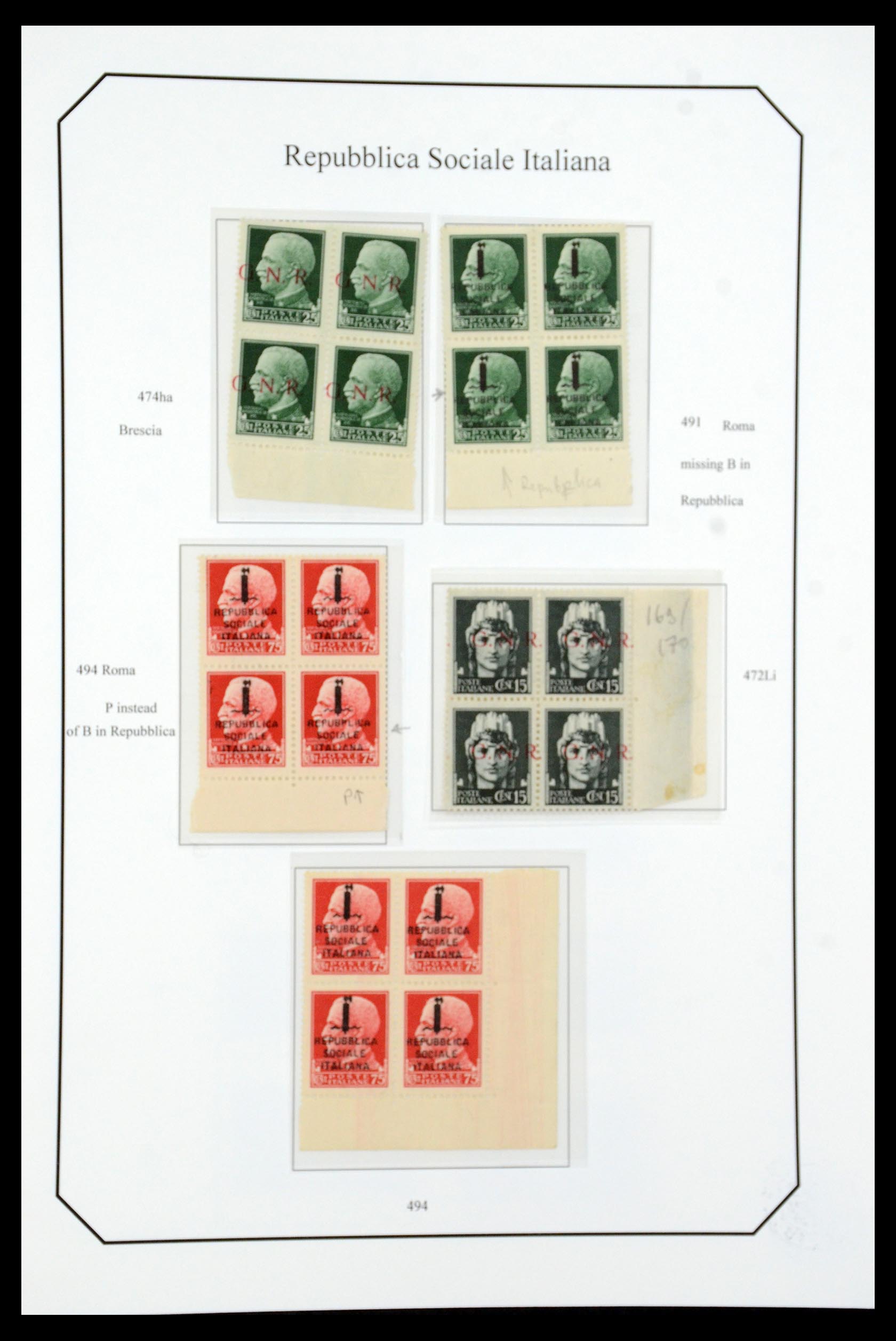 36167 019 - Postzegelverzameling 36167 Italië superverzameling 1943-1945.