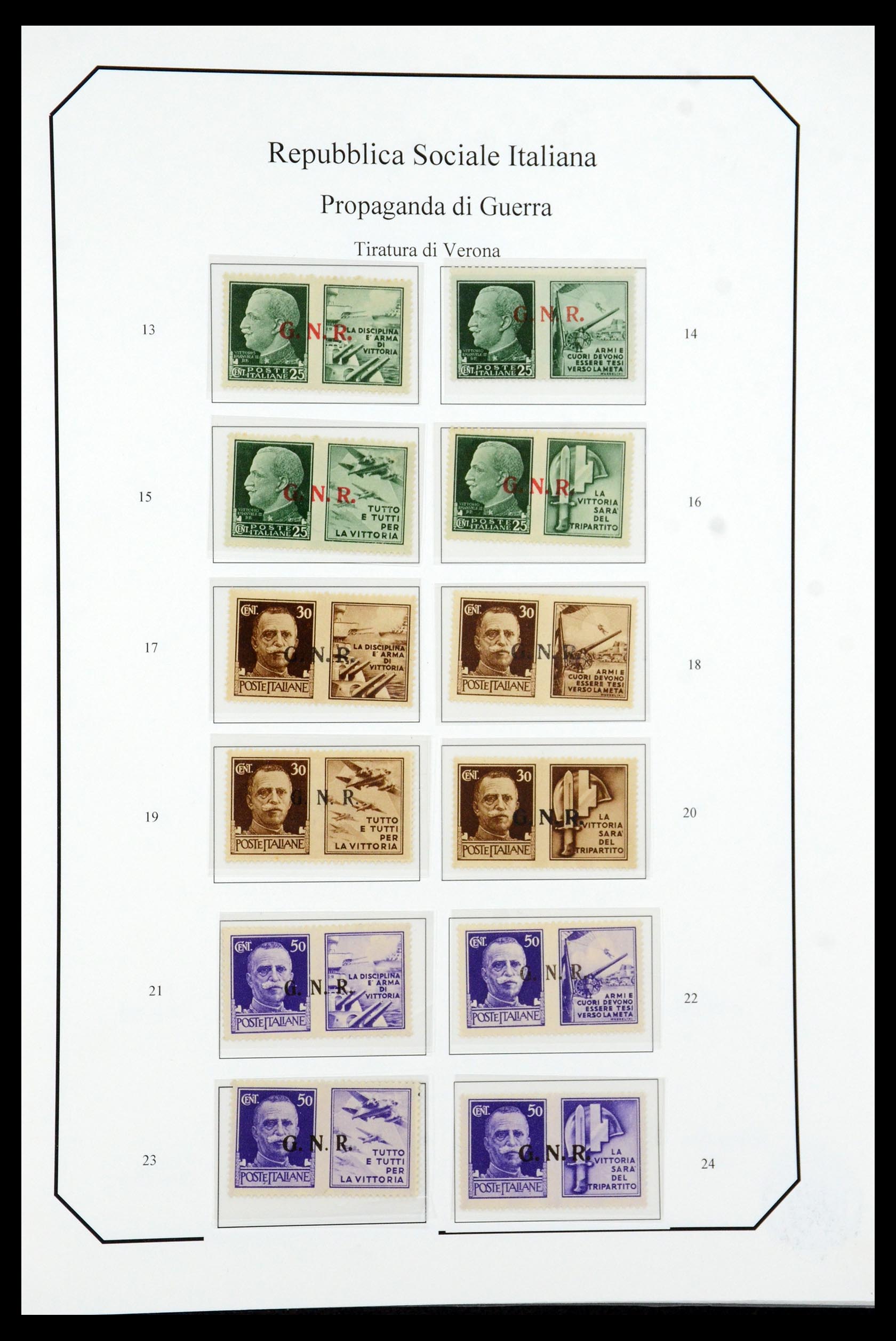 36167 020 - Postzegelverzameling 36167 Italië superverzameling 1943-1945.