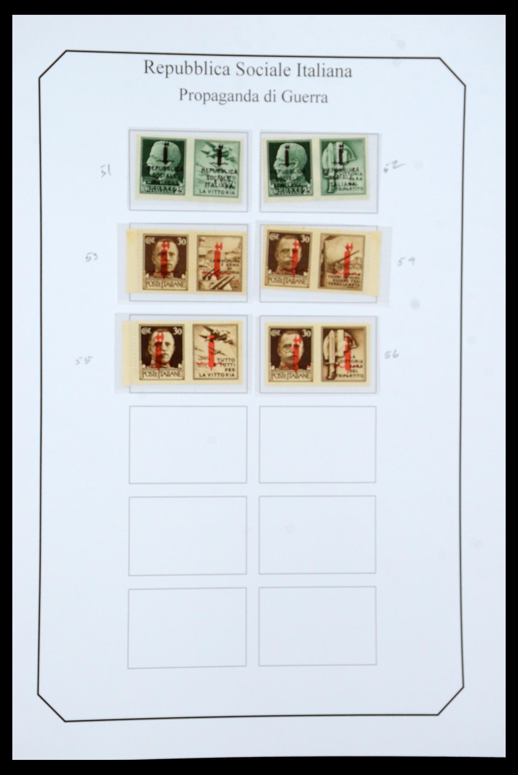 36167 029 - Stamp collection 36167 Italy supercollection 1943-1945.
