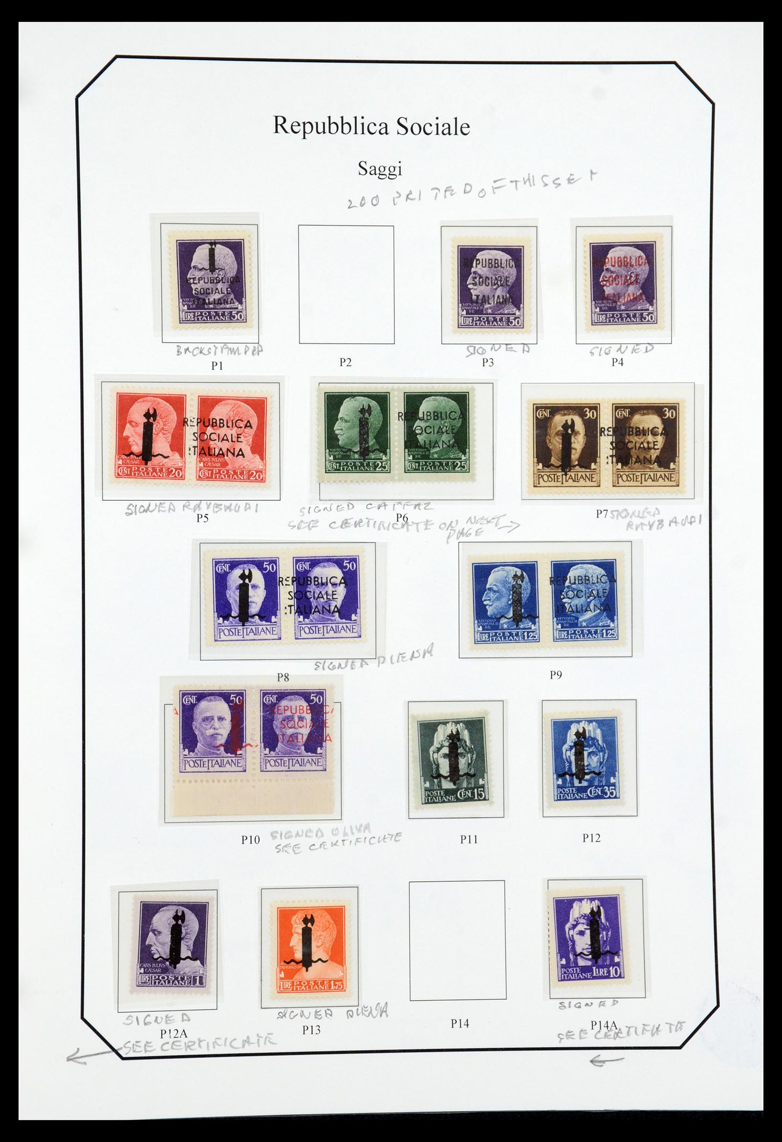36167 035 - Stamp collection 36167 Italy supercollection 1943-1945.