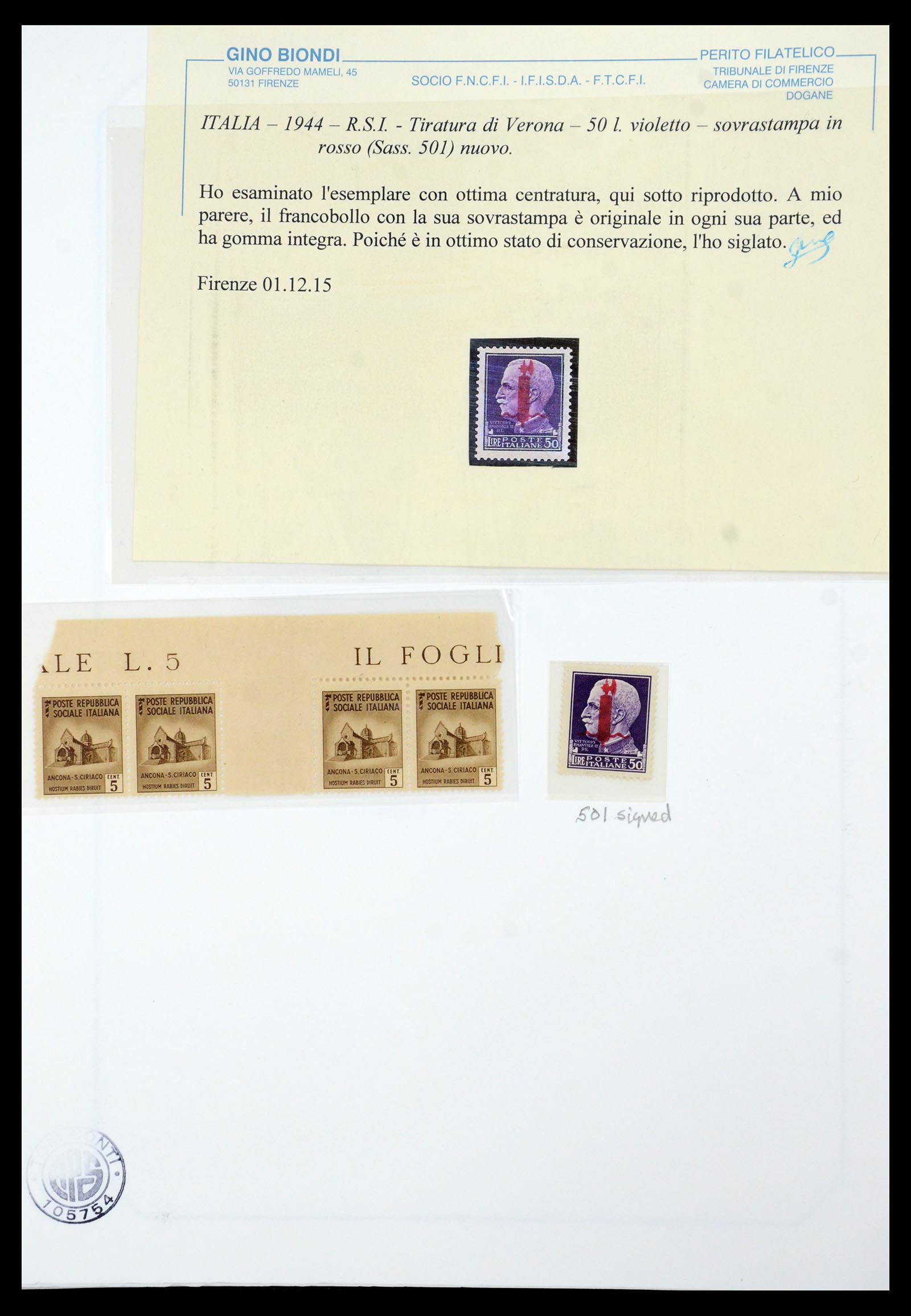 36167 064 - Stamp collection 36167 Italy supercollection 1943-1945.