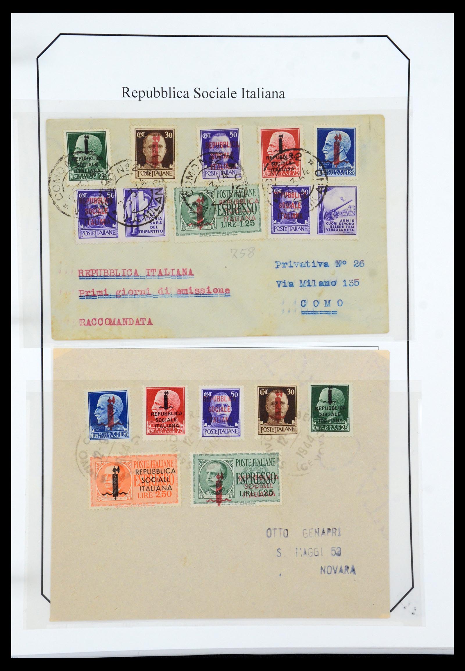 36167 071 - Stamp collection 36167 Italy supercollection 1943-1945.