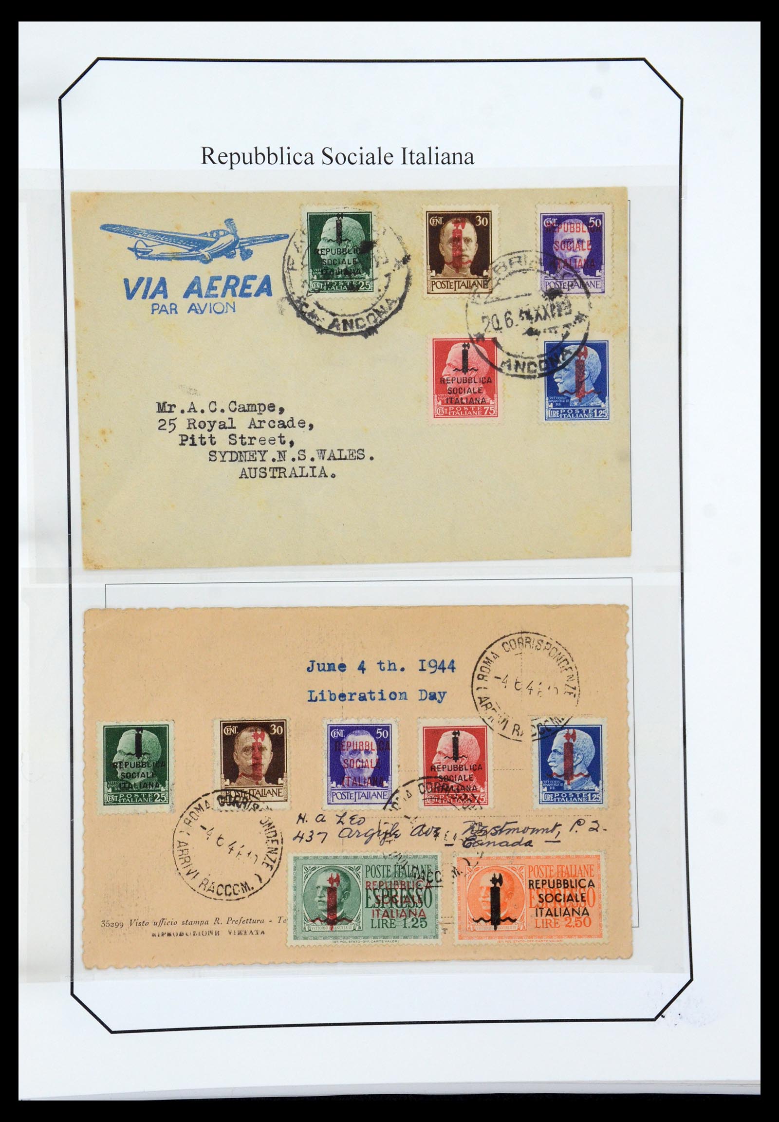 36167 072 - Stamp collection 36167 Italy supercollection 1943-1945.