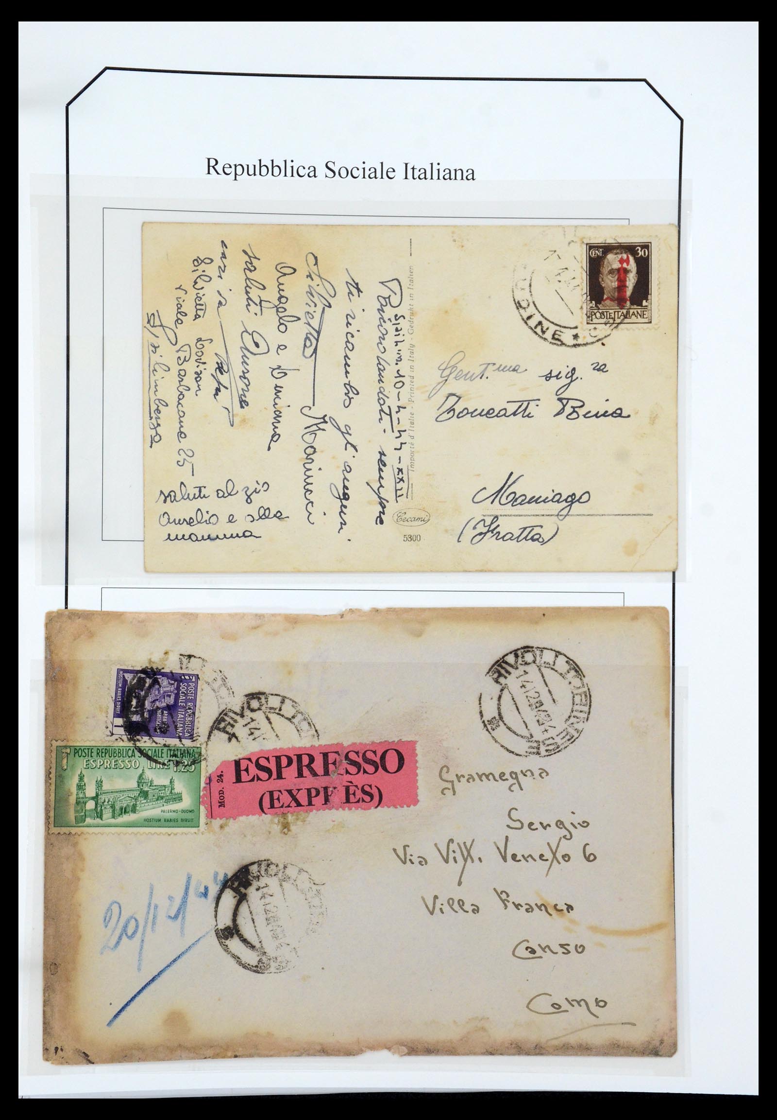 36167 076 - Stamp collection 36167 Italy supercollection 1943-1945.
