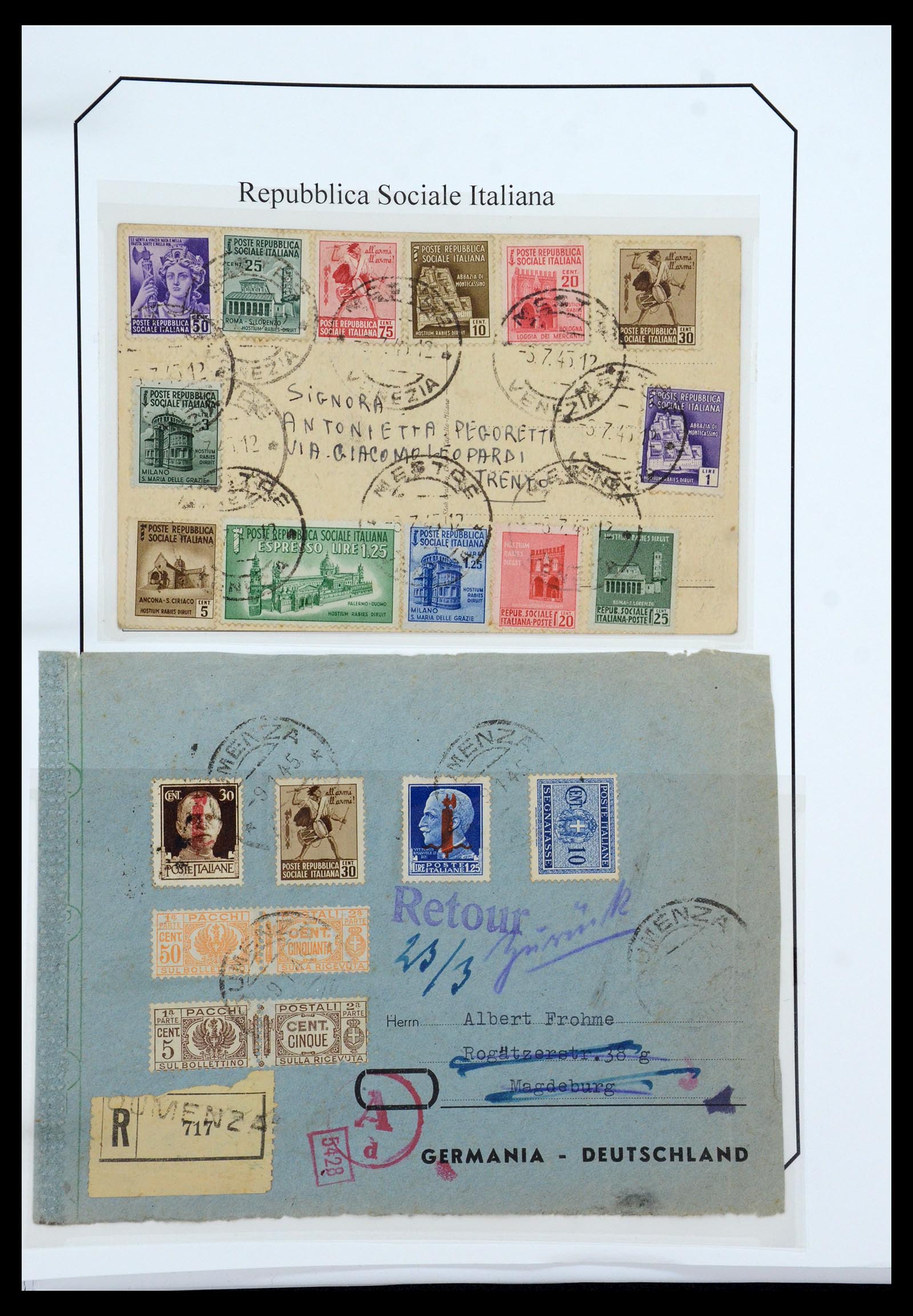 36167 080 - Stamp collection 36167 Italy supercollection 1943-1945.