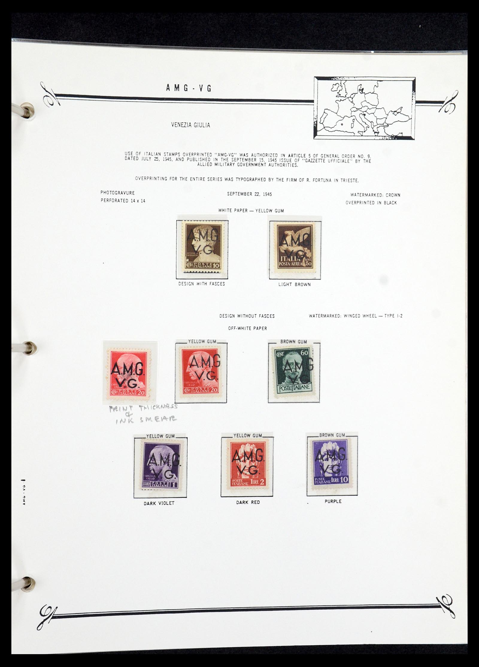 36169 003 - Stamp collection 36169 Italy AMG 1945-1947.