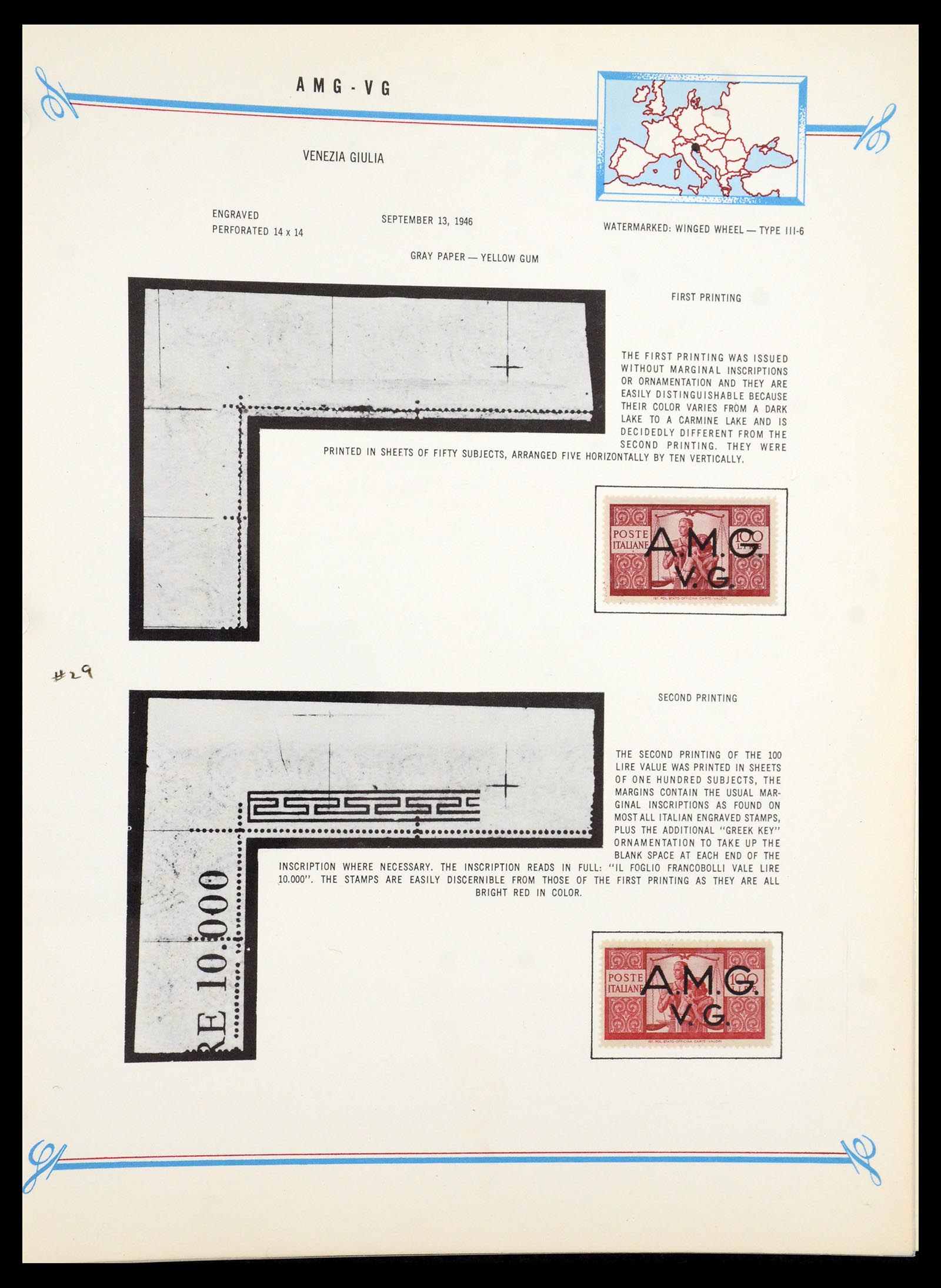 36169 006 - Stamp collection 36169 Italy AMG 1945-1947.