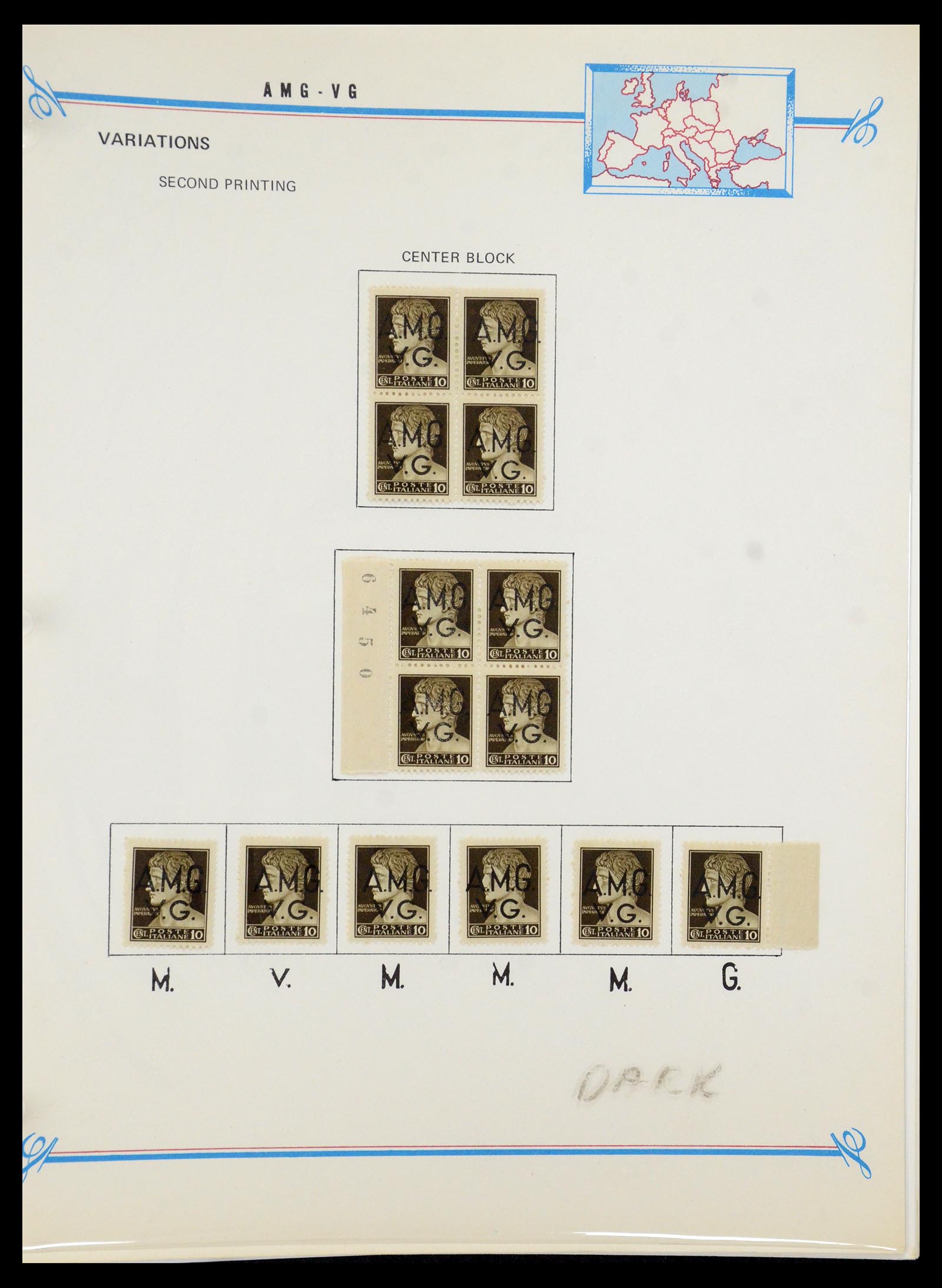 36169 019 - Stamp collection 36169 Italy AMG 1945-1947.