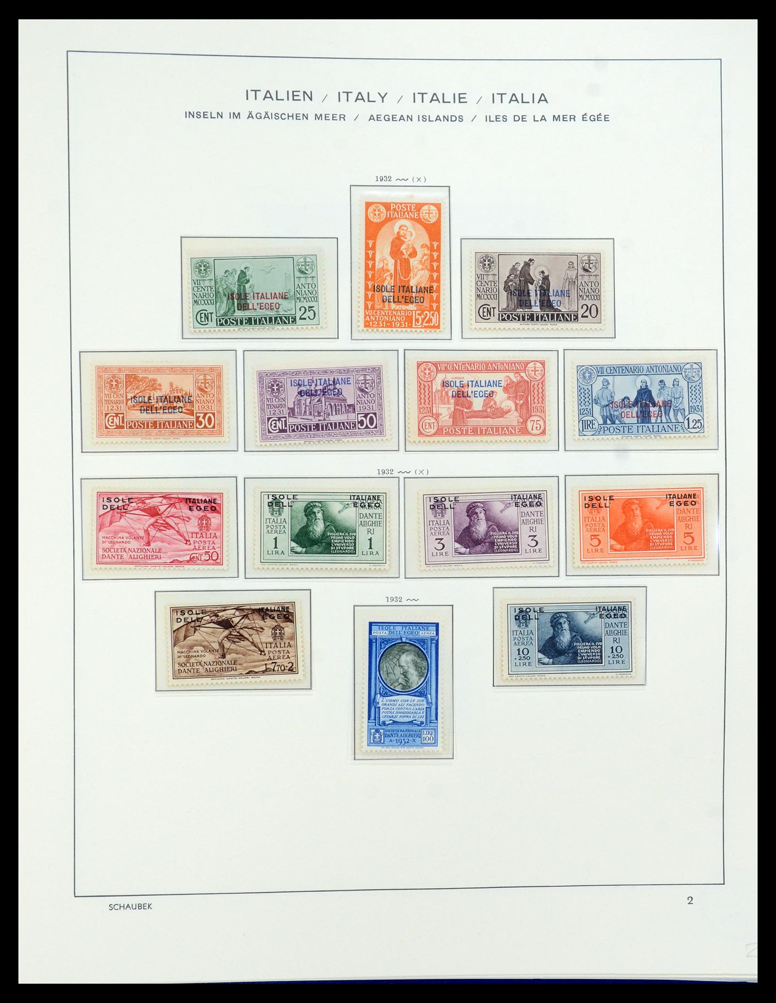 36181 002 - Postzegelverzameling 36181 Italiaanse Egeïsche Eilanden 1912-1941.