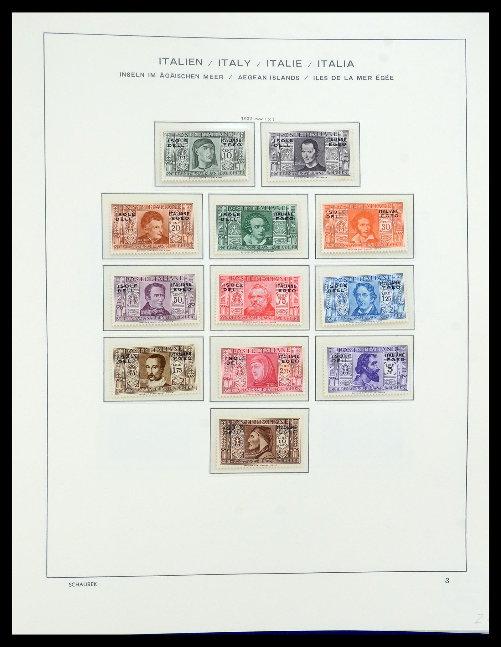 36181 003 - Postzegelverzameling 36181 Italiaanse Egeïsche Eilanden 1912-1941.