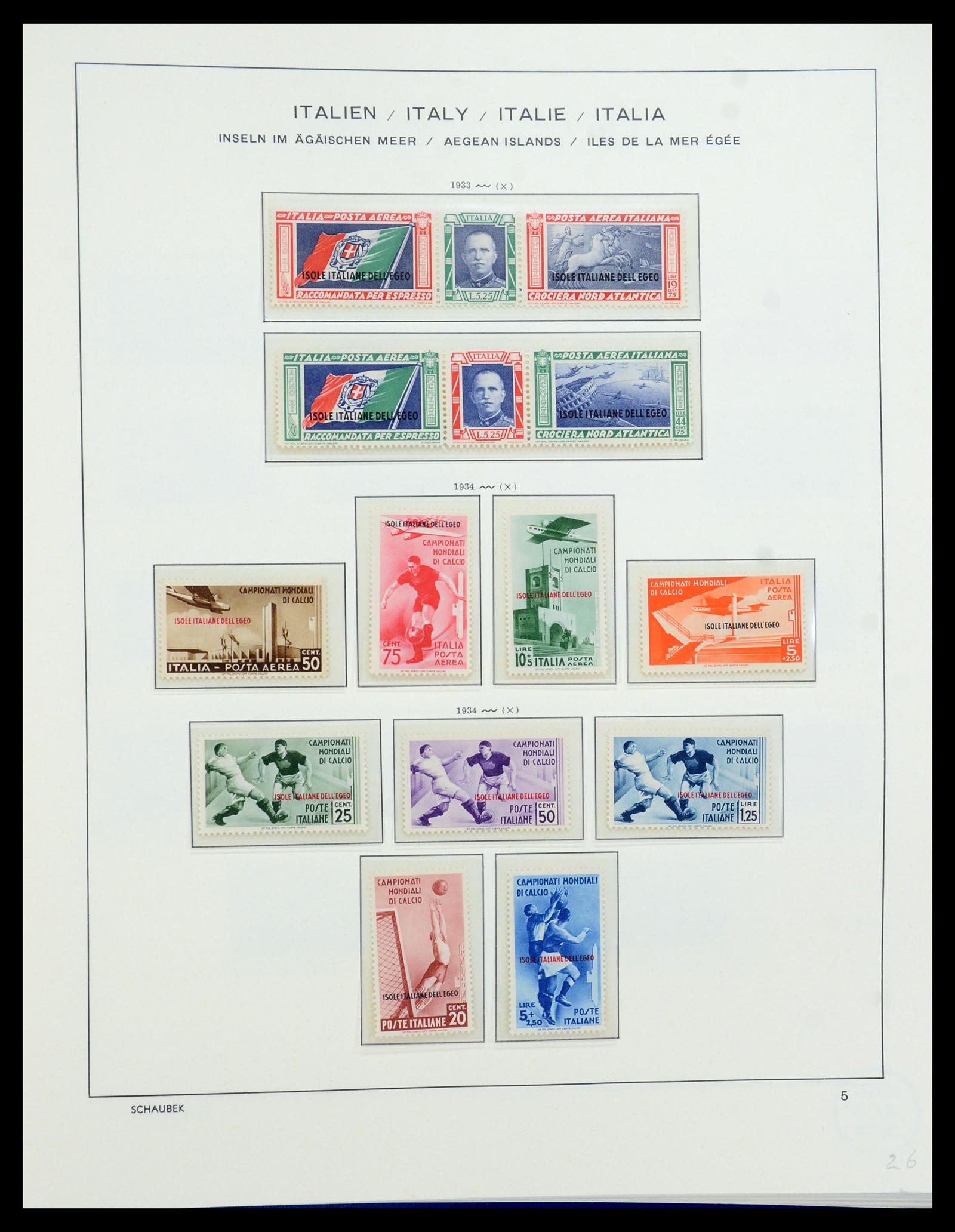 36181 005 - Postzegelverzameling 36181 Italiaanse Egeïsche Eilanden 1912-1941.