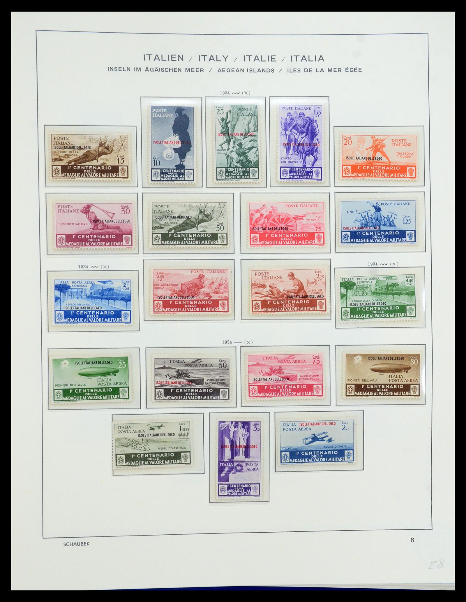 36181 006 - Postzegelverzameling 36181 Italiaanse Egeïsche Eilanden 1912-1941.