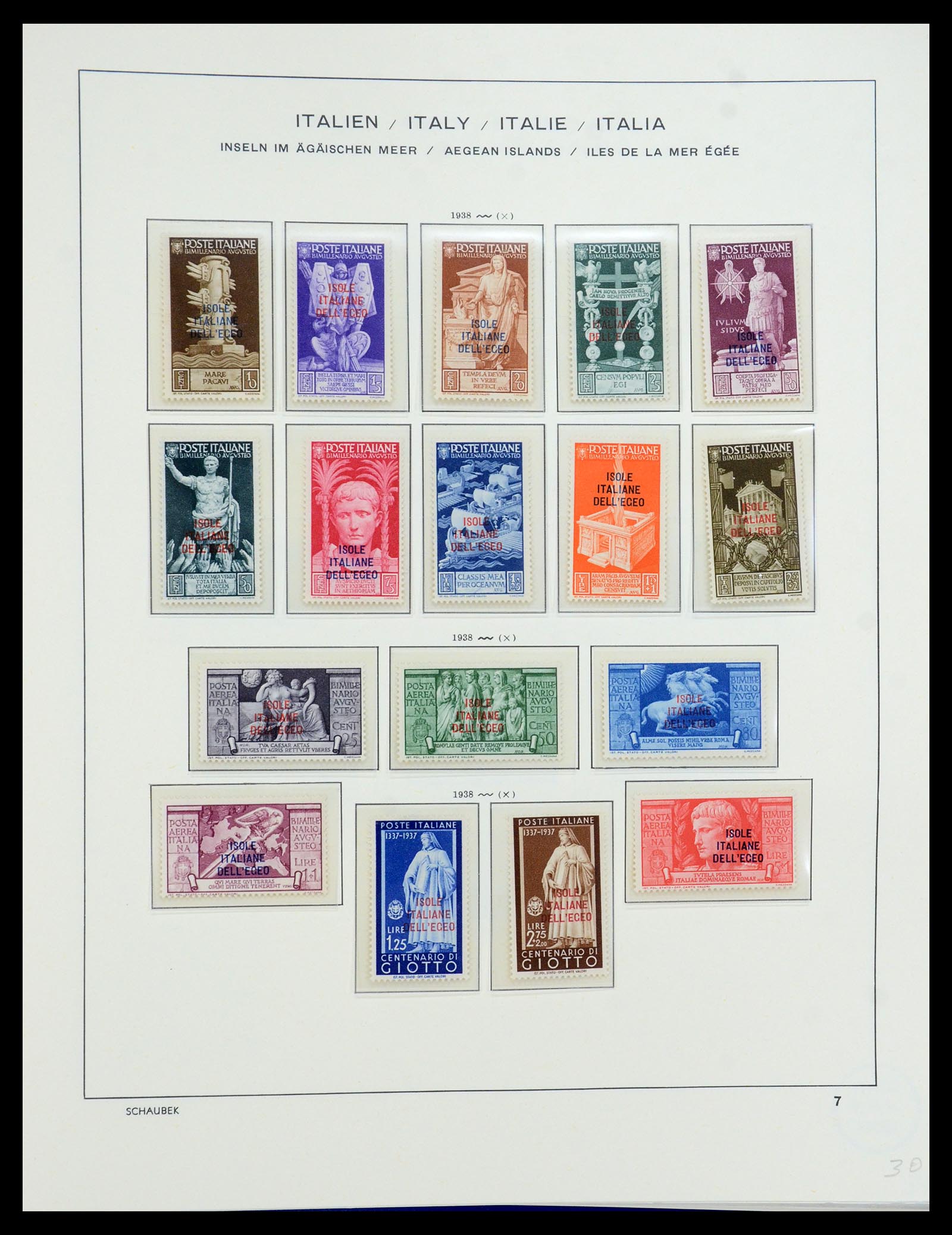 36181 009 - Postzegelverzameling 36181 Italiaanse Egeïsche Eilanden 1912-1941.