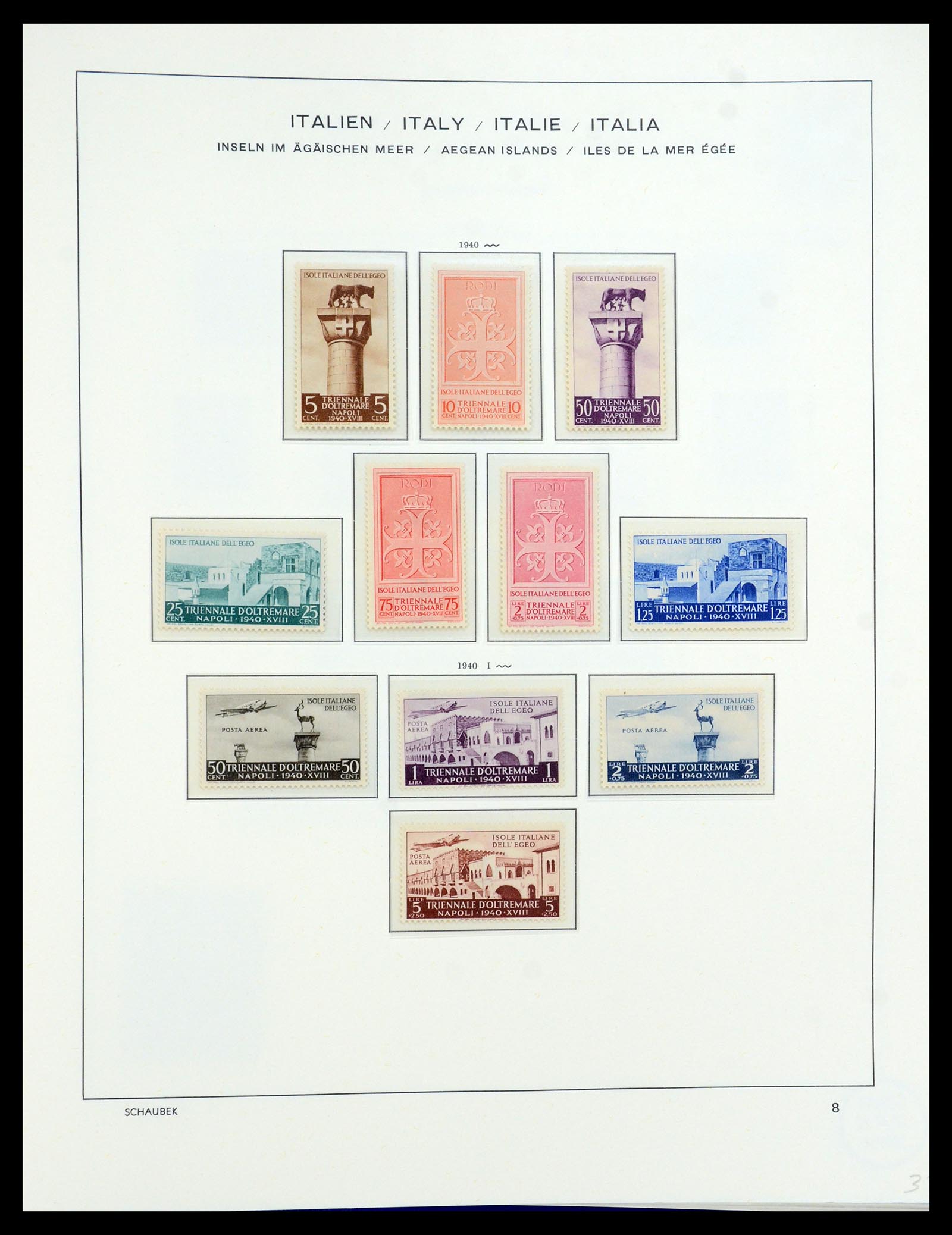 36181 010 - Postzegelverzameling 36181 Italiaanse Egeïsche Eilanden 1912-1941.