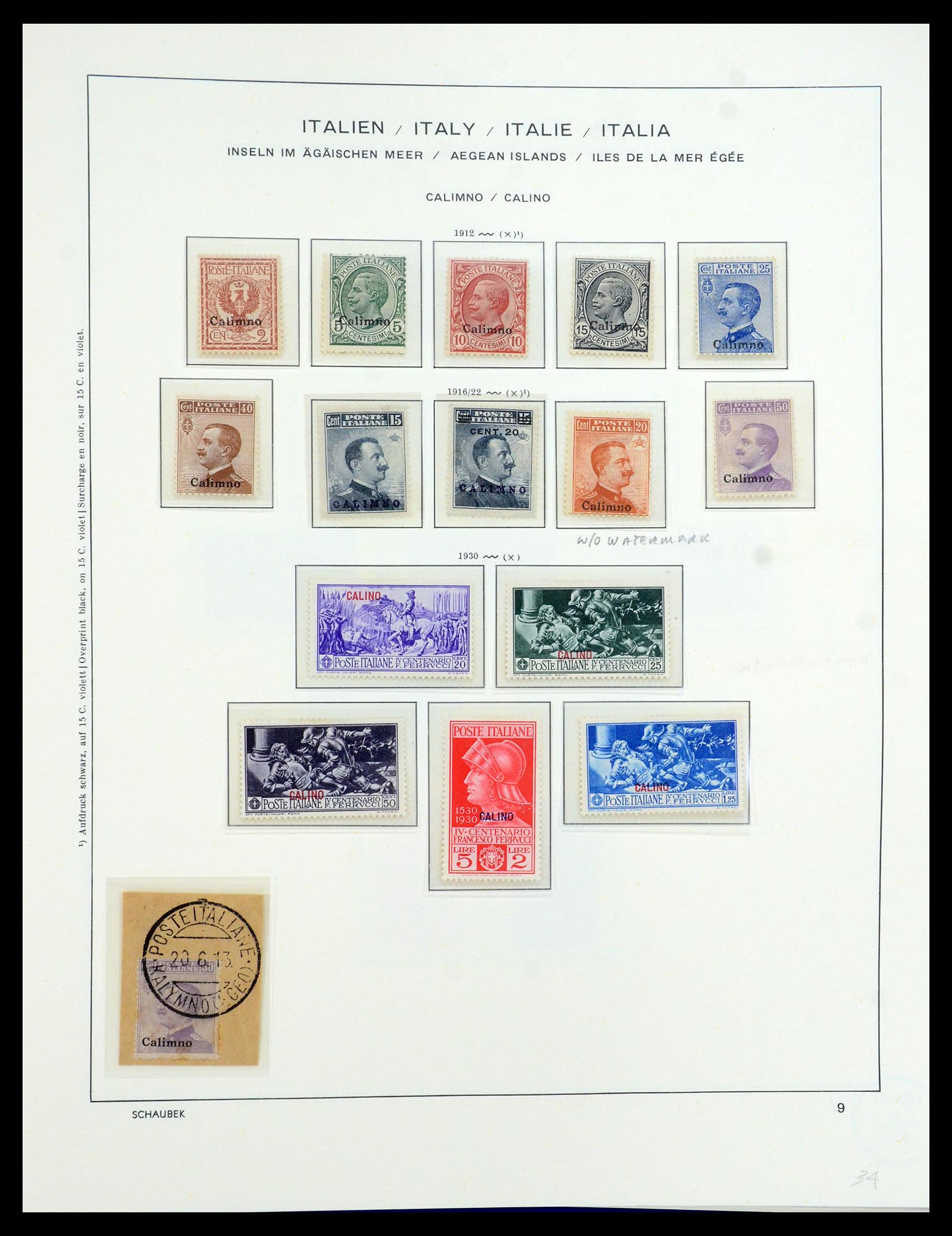 36181 011 - Postzegelverzameling 36181 Italiaanse Egeïsche Eilanden 1912-1941.