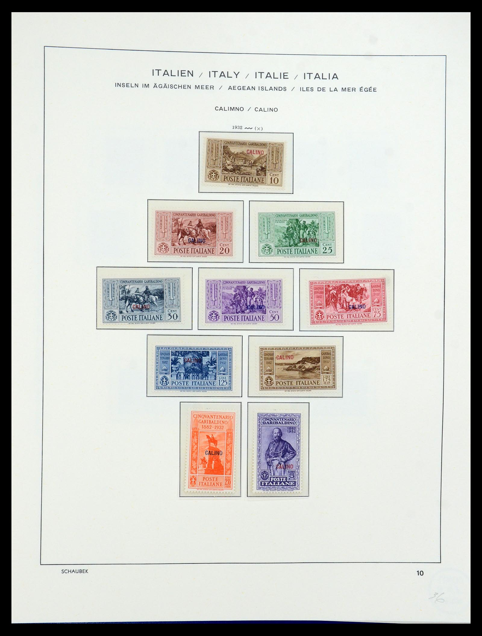 36181 013 - Postzegelverzameling 36181 Italiaanse Egeïsche Eilanden 1912-1941.