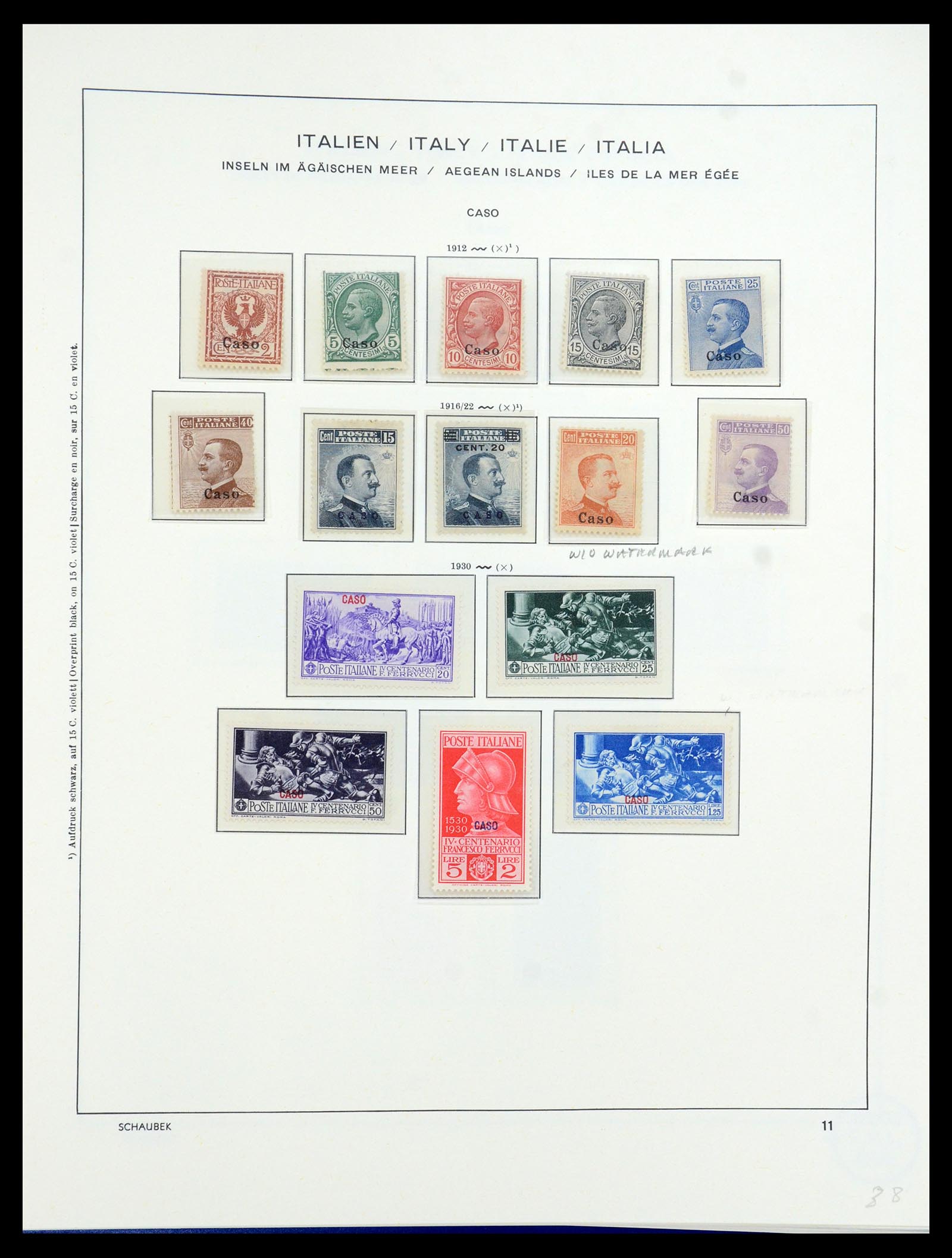 36181 014 - Postzegelverzameling 36181 Italiaanse Egeïsche Eilanden 1912-1941.
