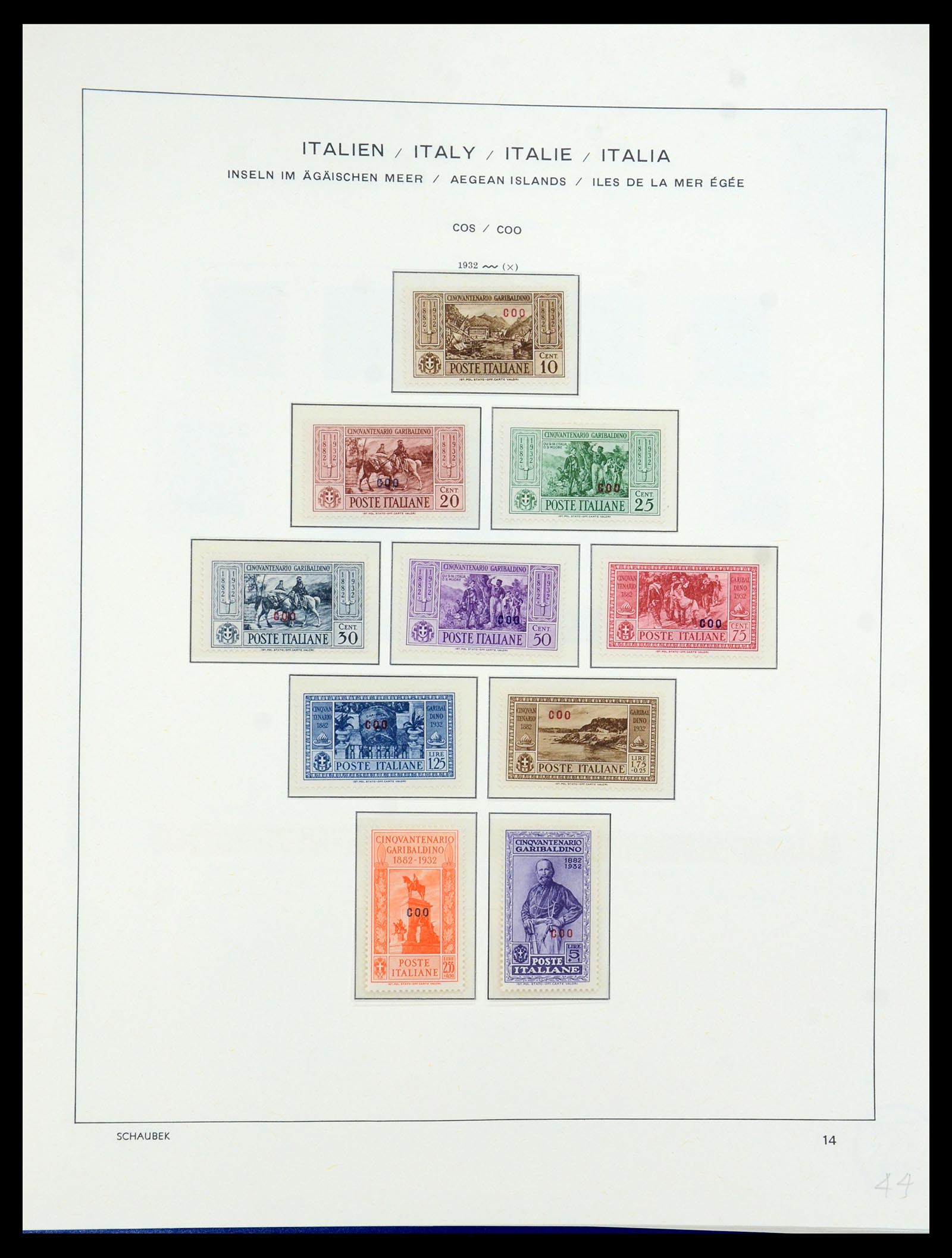 36181 017 - Postzegelverzameling 36181 Italiaanse Egeïsche Eilanden 1912-1941.