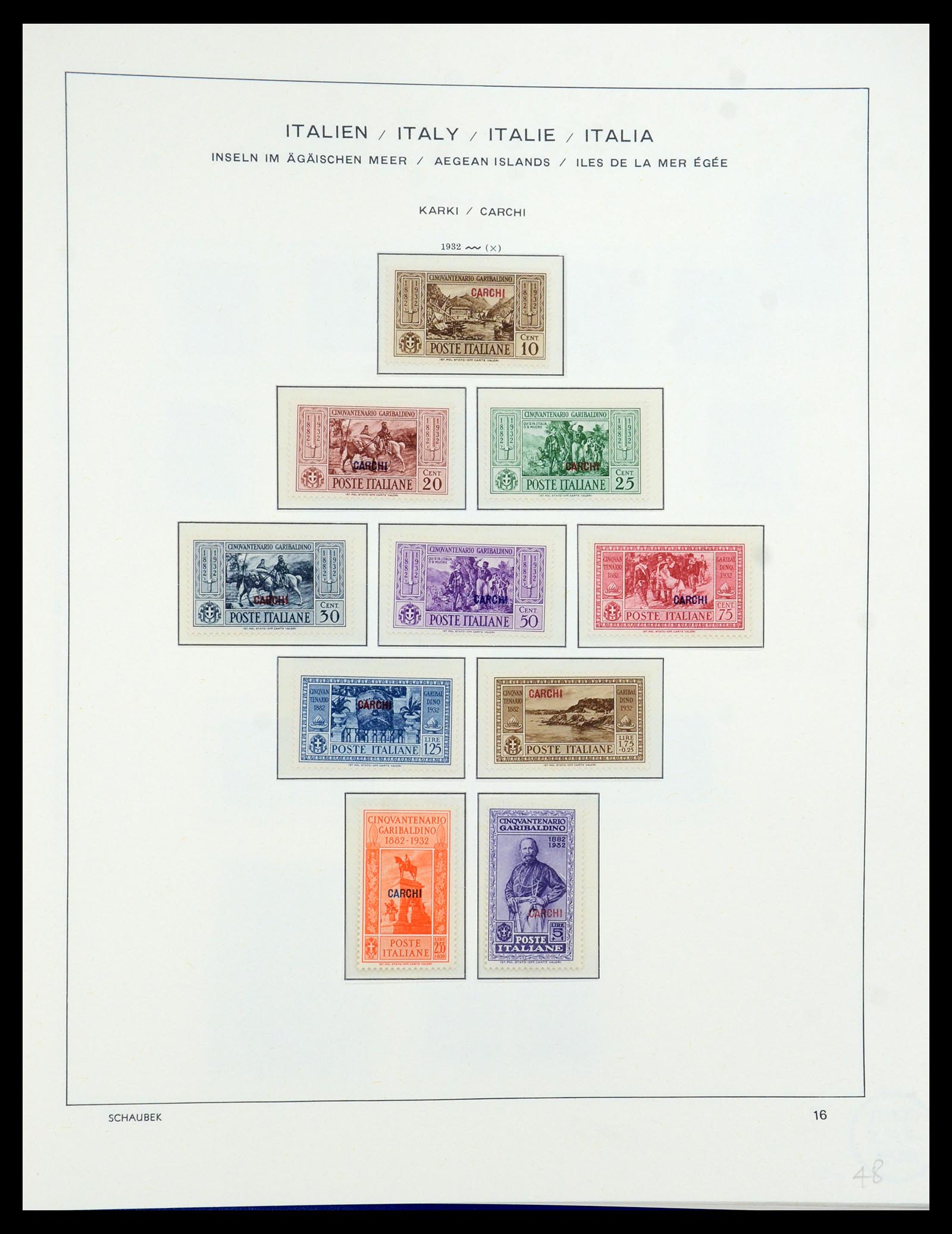 36181 020 - Postzegelverzameling 36181 Italiaanse Egeïsche Eilanden 1912-1941.