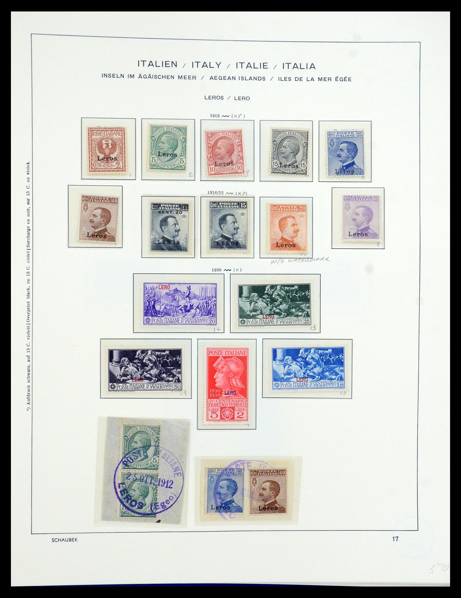36181 021 - Stamp collection 36181 Italian Aegean Islands 1912-1941.