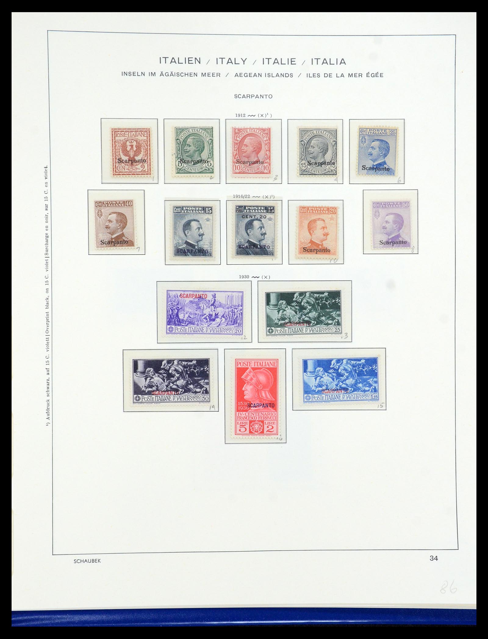 36181 049 - Stamp collection 36181 Italian Aegean Islands 1912-1941.