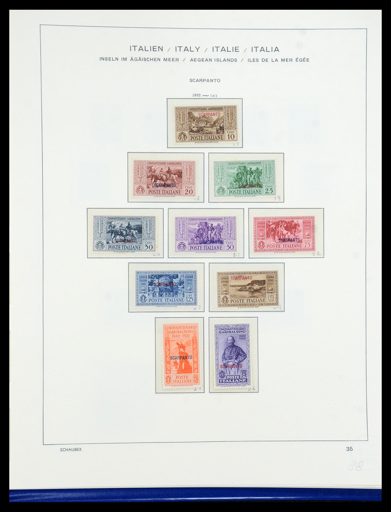 36181 050 - Stamp collection 36181 Italian Aegean Islands 1912-1941.