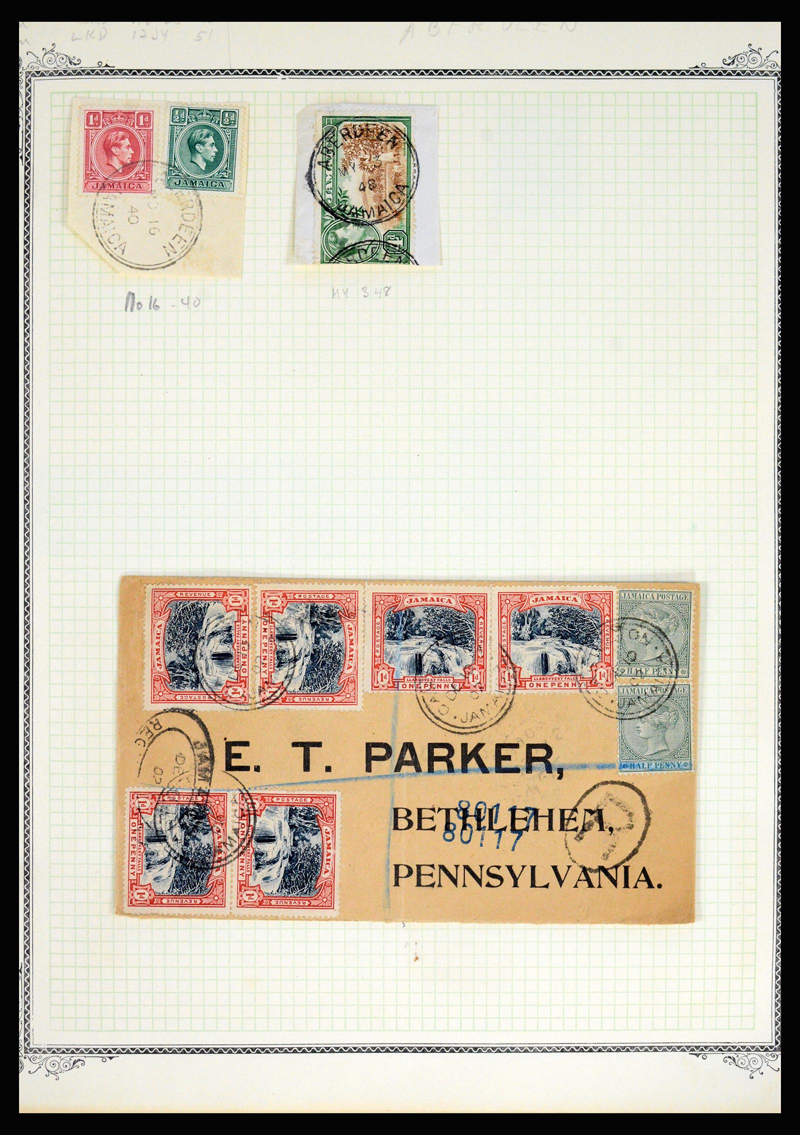 36195 0004 - Postzegelverzameling 36195 Jamaica stempelverzameling 1857-1960.
