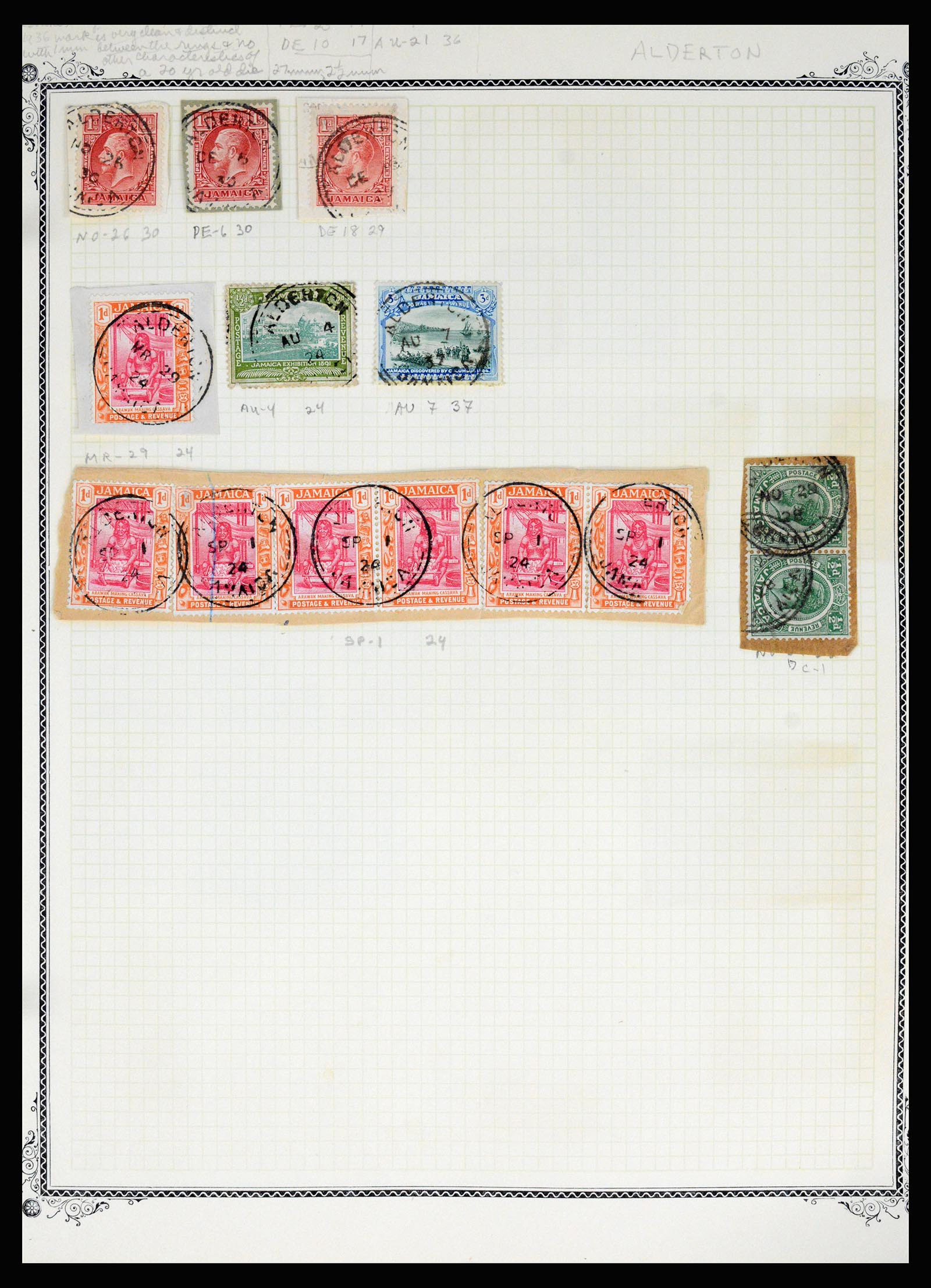 36195 0011 - Stamp collection 36195 Jamaica cancel collection 1857-1960.