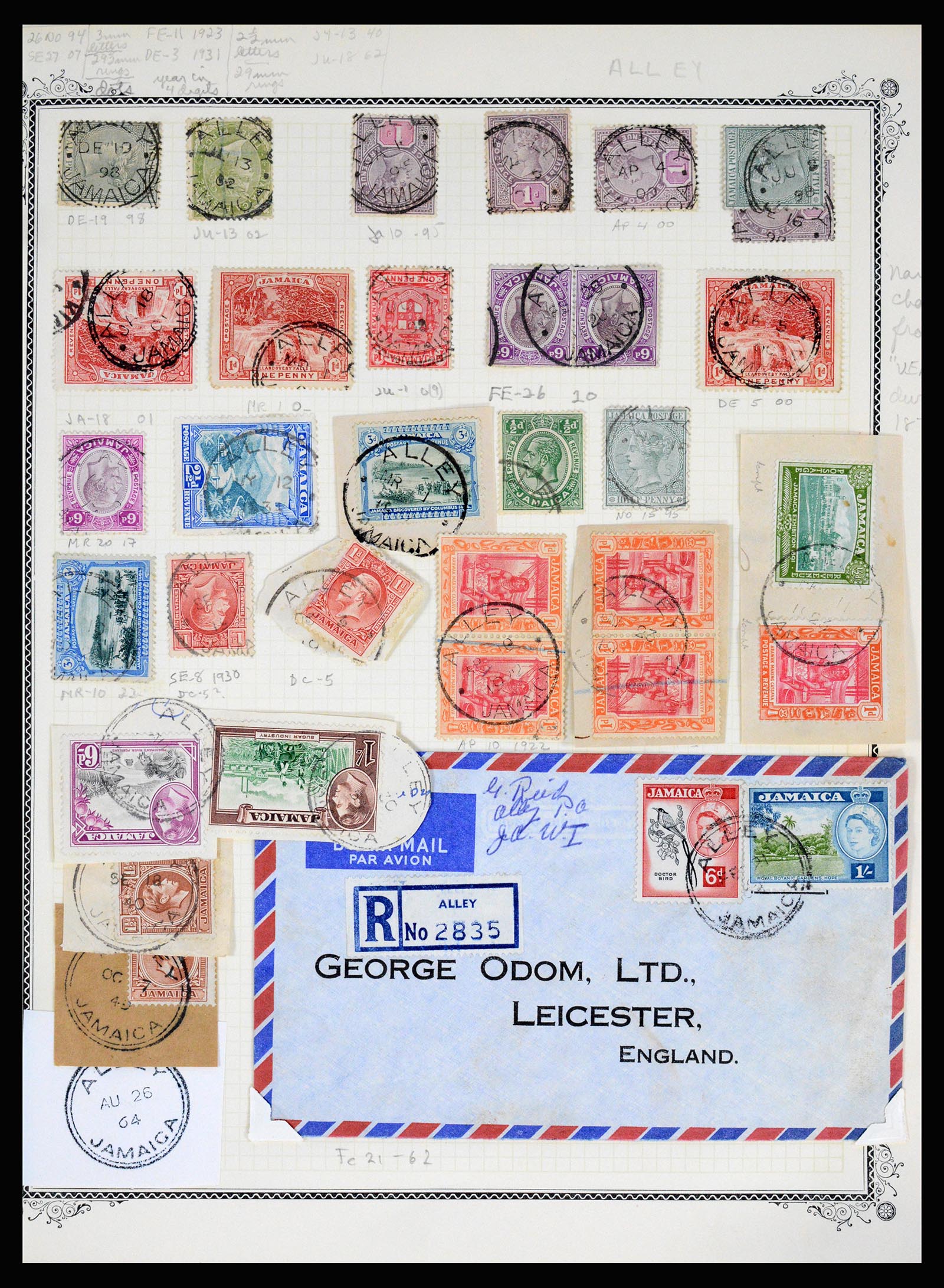 36195 0016 - Postzegelverzameling 36195 Jamaica stempelverzameling 1857-1960.