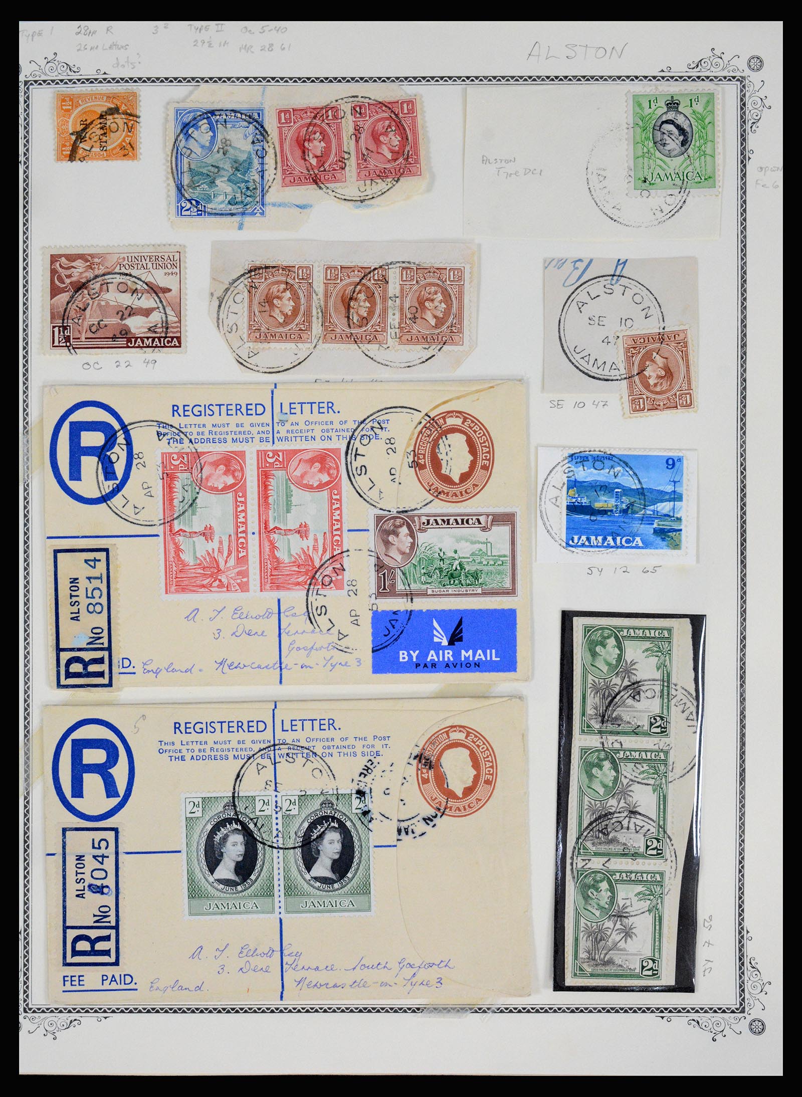 36195 0018 - Postzegelverzameling 36195 Jamaica stempelverzameling 1857-1960.
