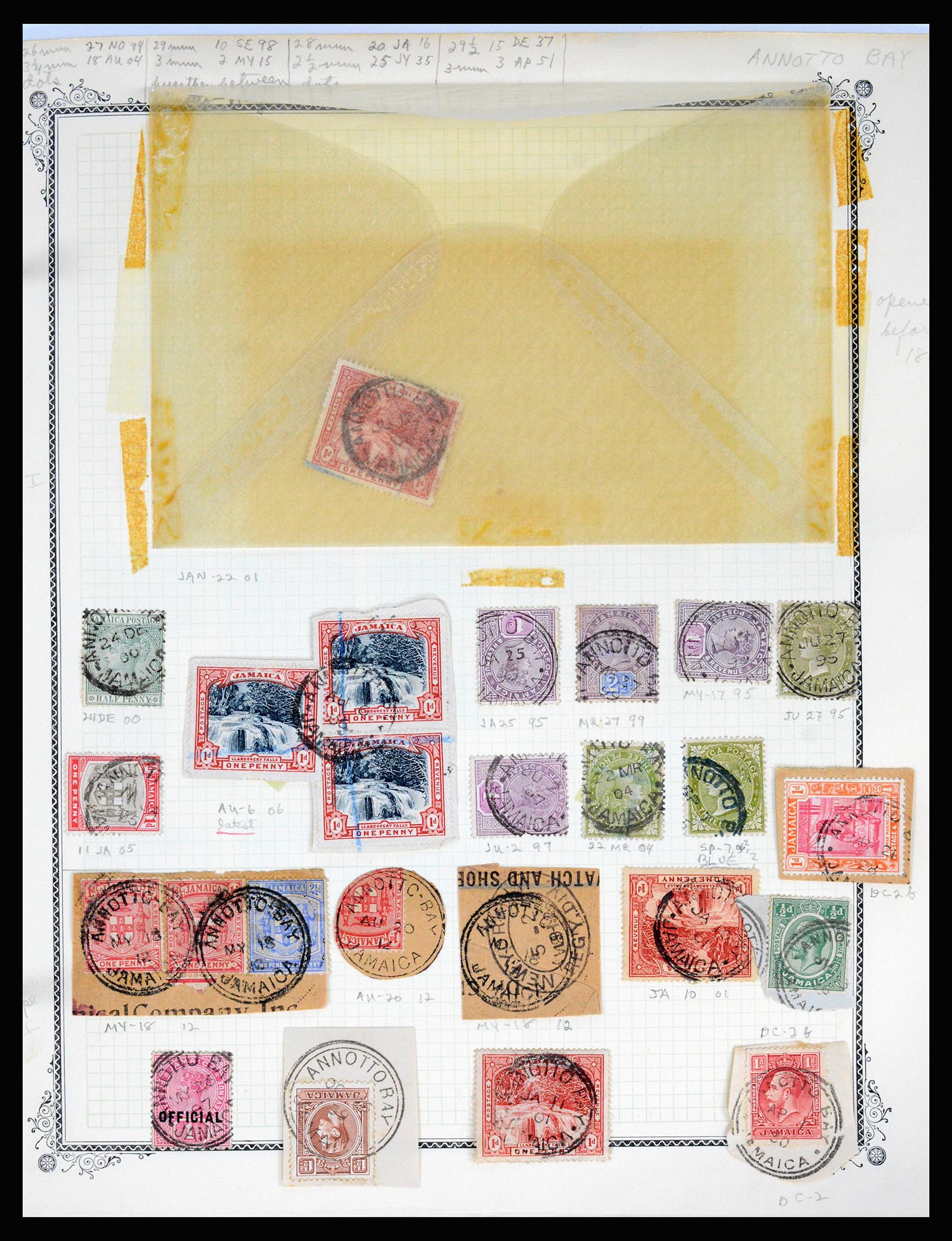 36195 0020 - Stamp collection 36195 Jamaica cancel collection 1857-1960.