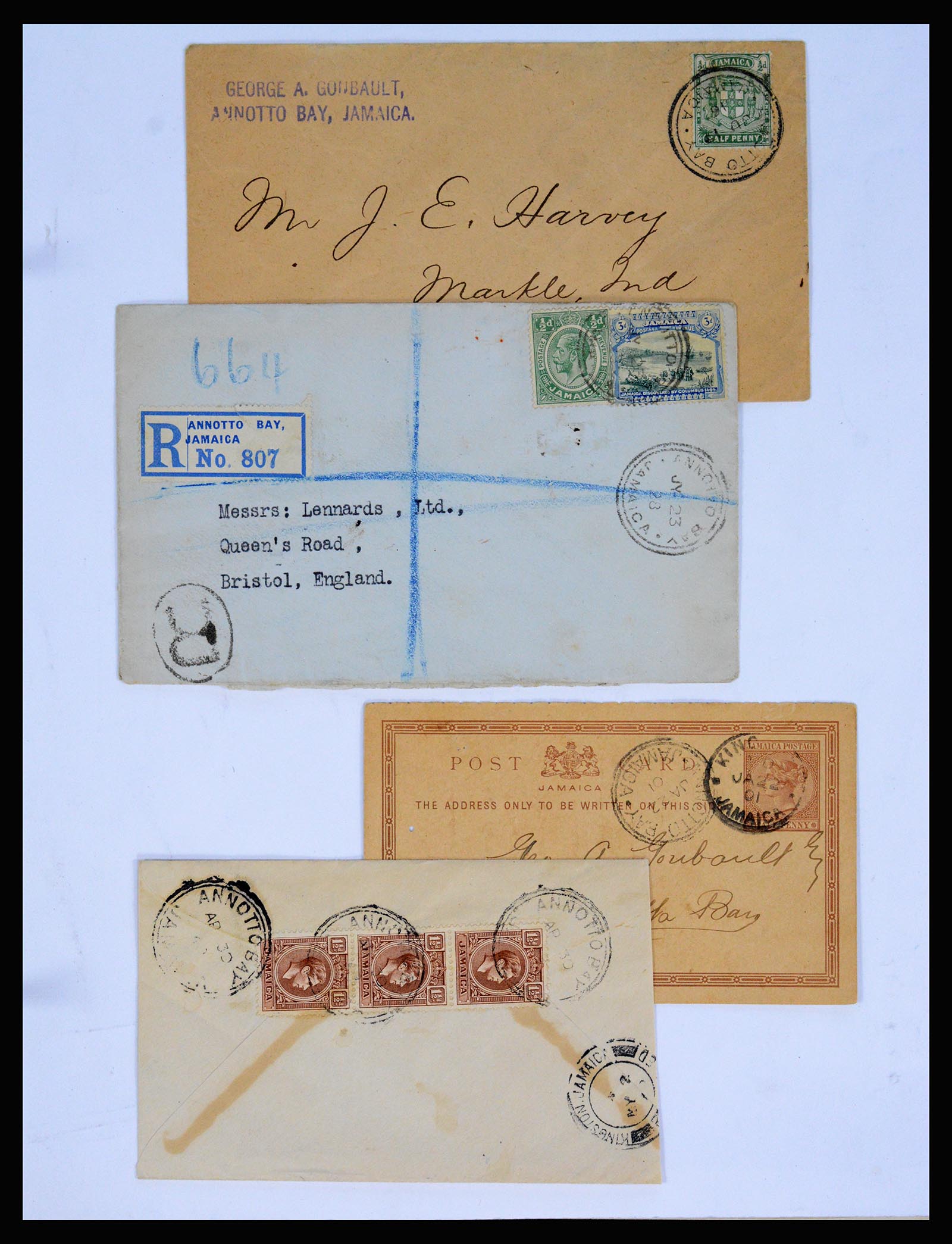 36195 0021 - Postzegelverzameling 36195 Jamaica stempelverzameling 1857-1960.