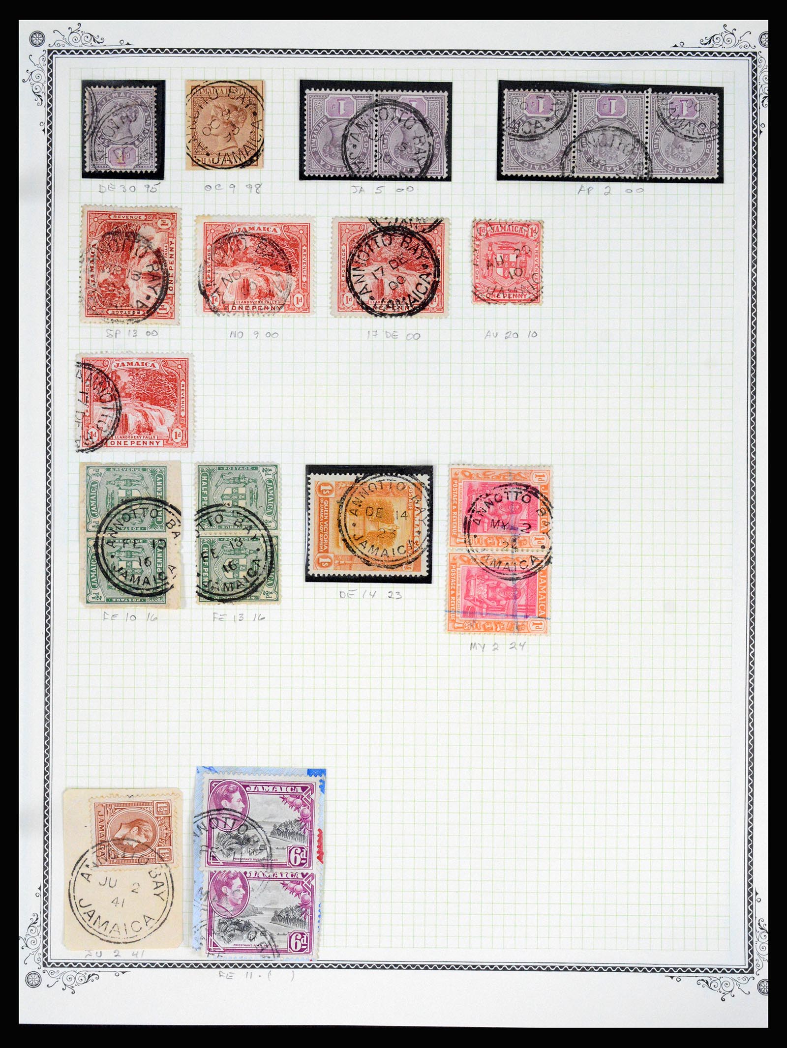 36195 0024 - Postzegelverzameling 36195 Jamaica stempelverzameling 1857-1960.