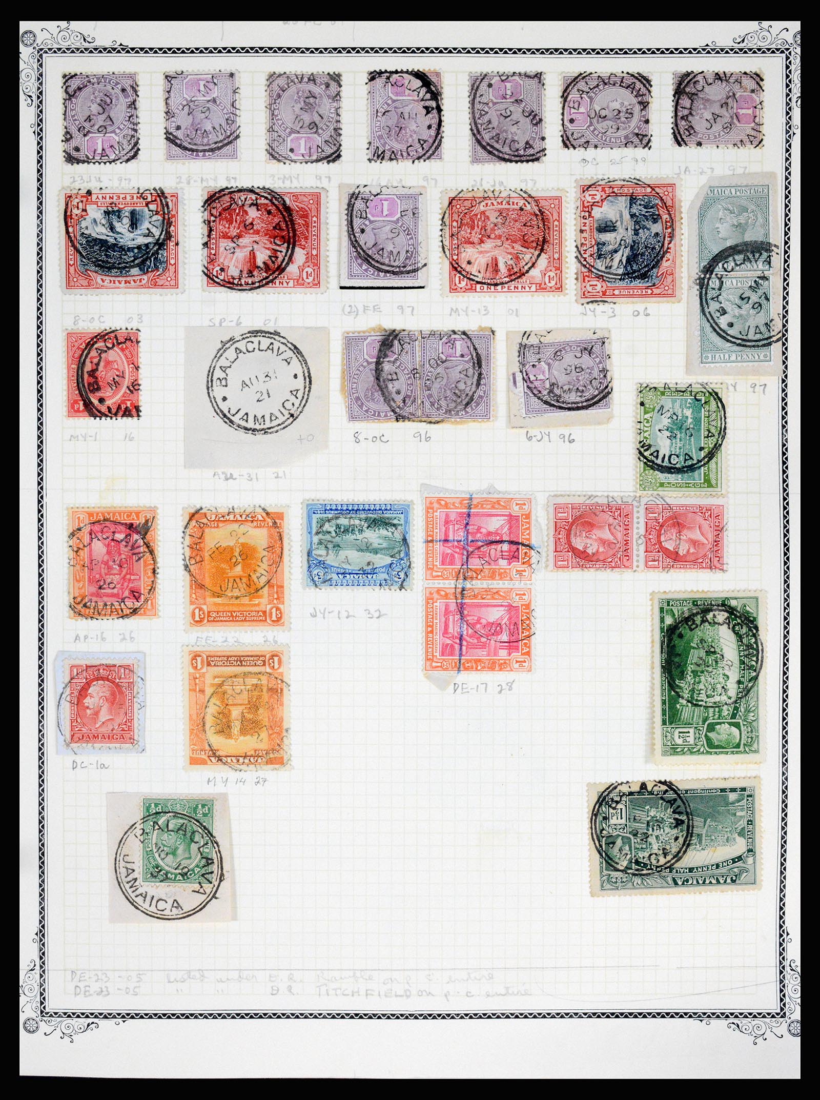 36195 0027 - Postzegelverzameling 36195 Jamaica stempelverzameling 1857-1960.