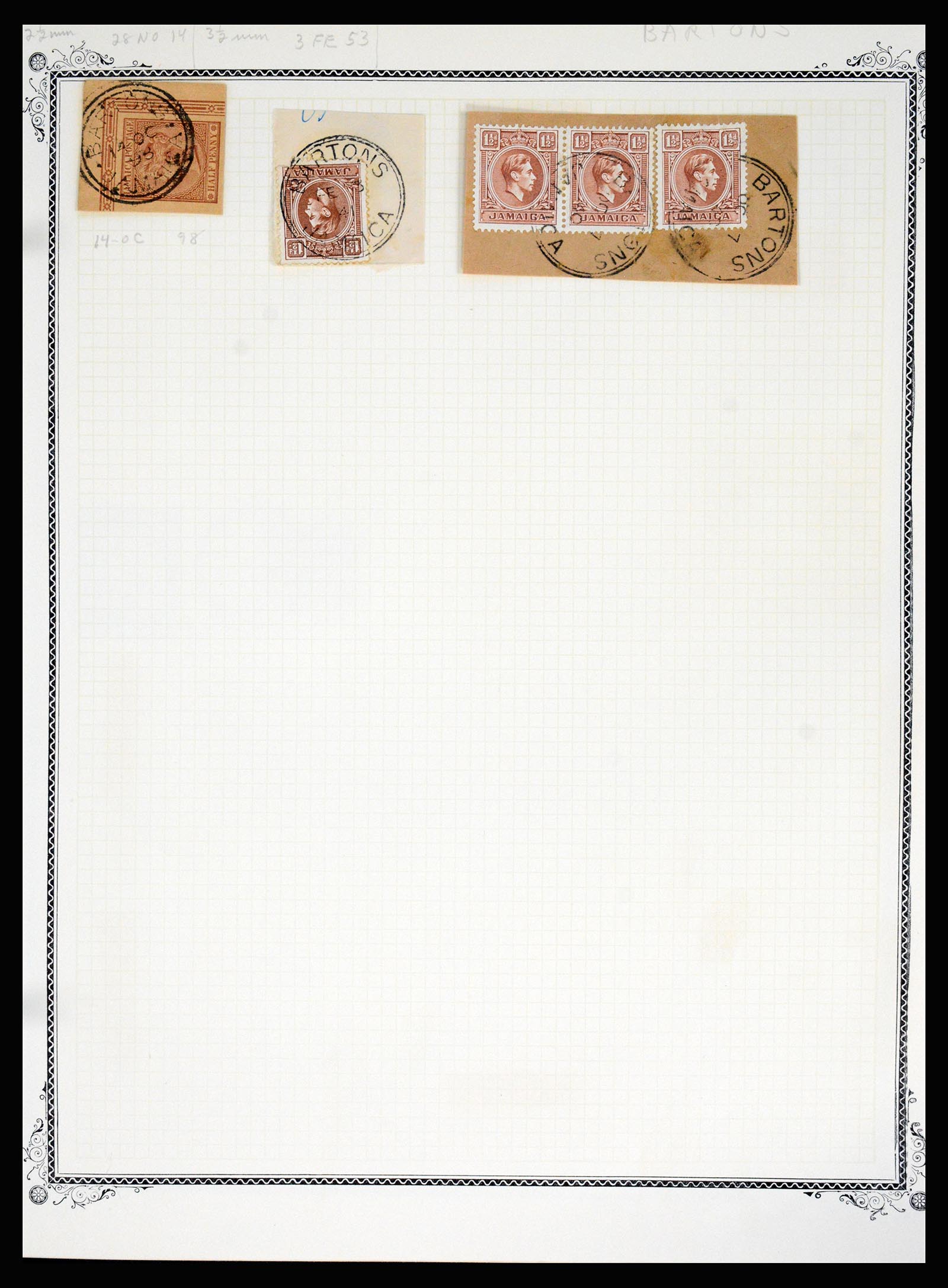 36195 0034 - Postzegelverzameling 36195 Jamaica stempelverzameling 1857-1960.