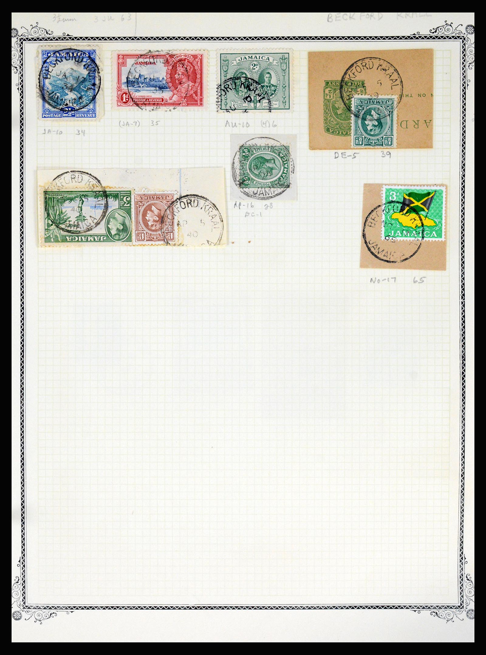 36195 0036 - Postzegelverzameling 36195 Jamaica stempelverzameling 1857-1960.