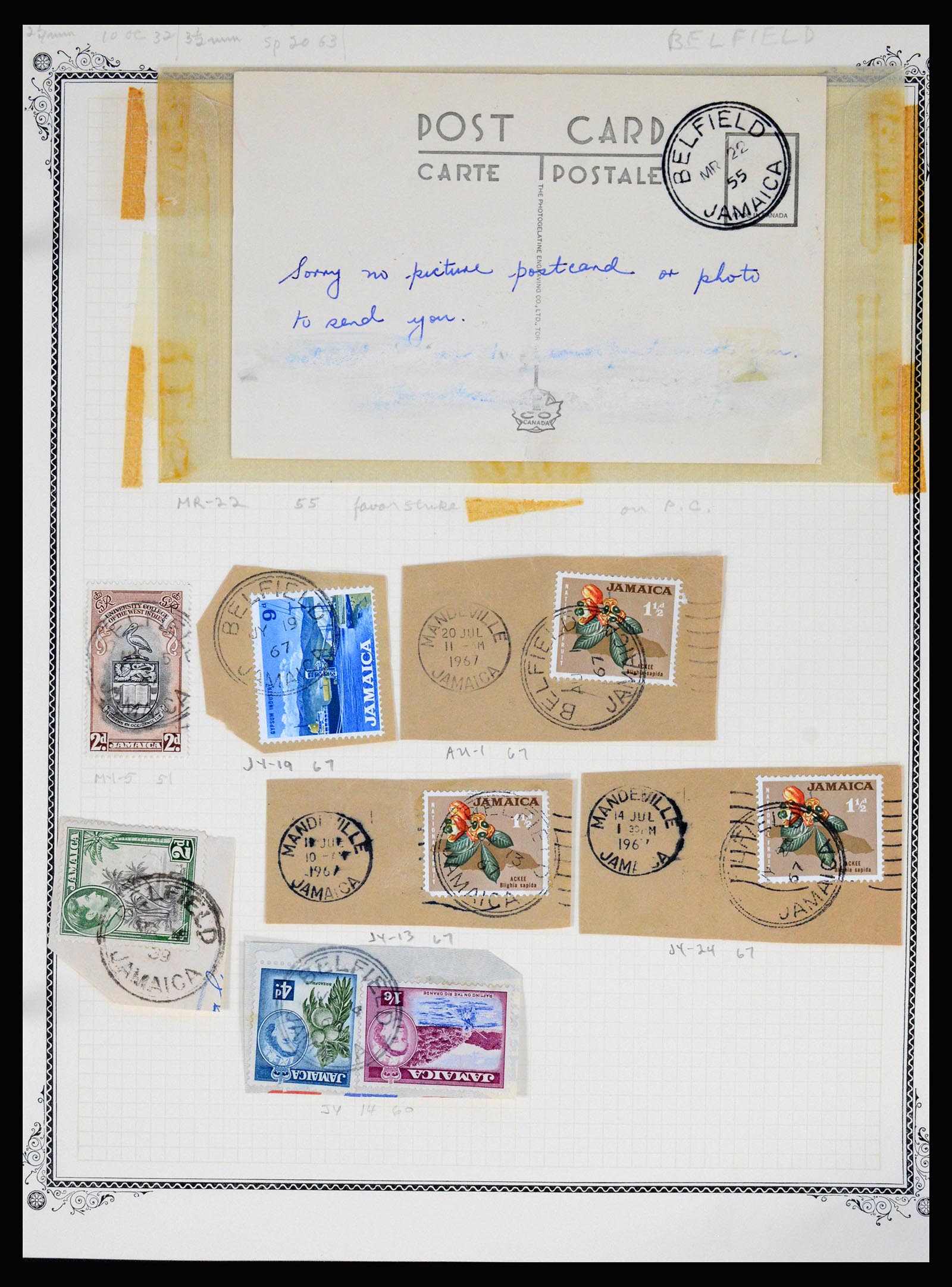 36195 0038 - Postzegelverzameling 36195 Jamaica stempelverzameling 1857-1960.