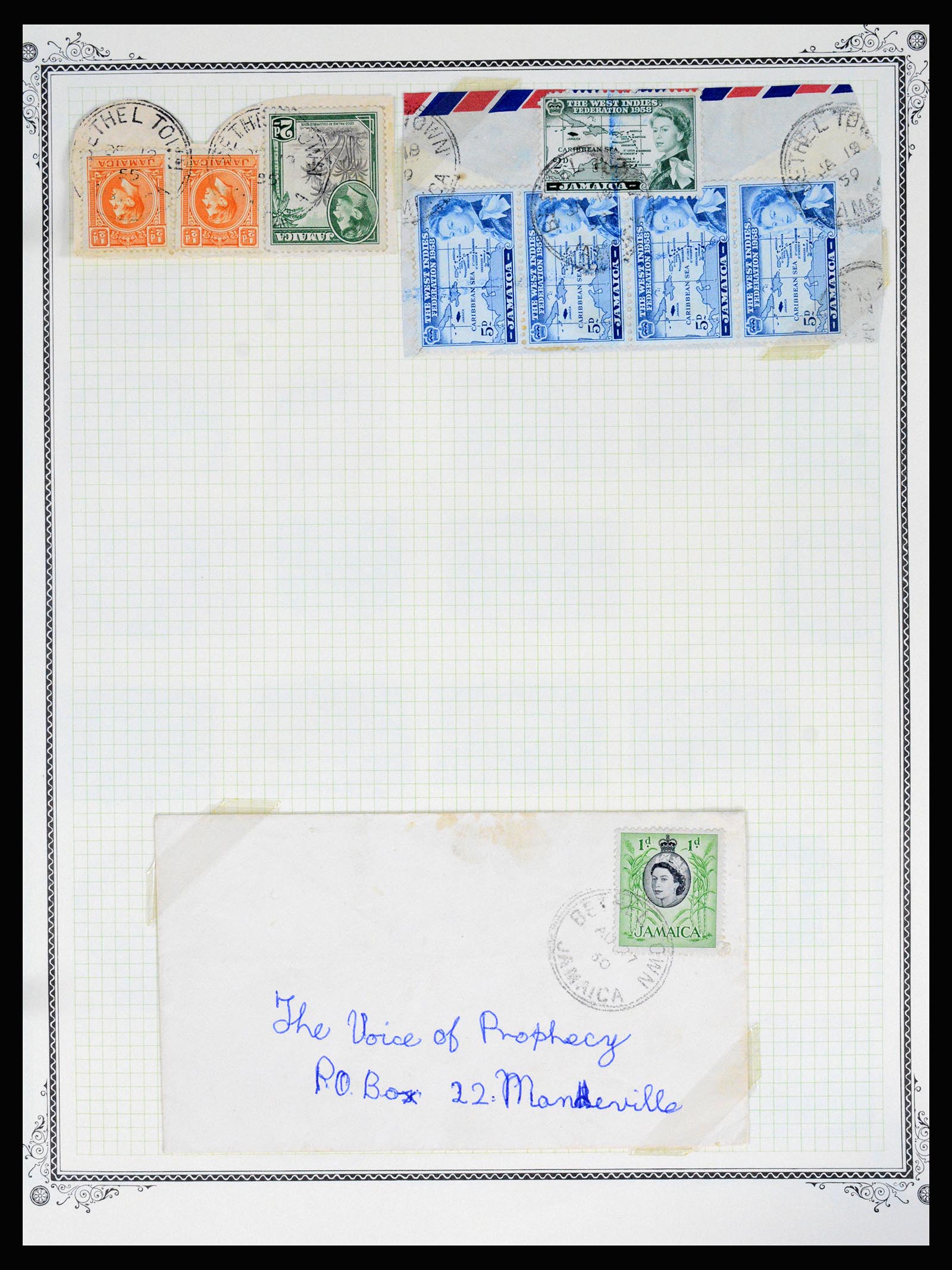 36195 0045 - Postzegelverzameling 36195 Jamaica stempelverzameling 1857-1960.