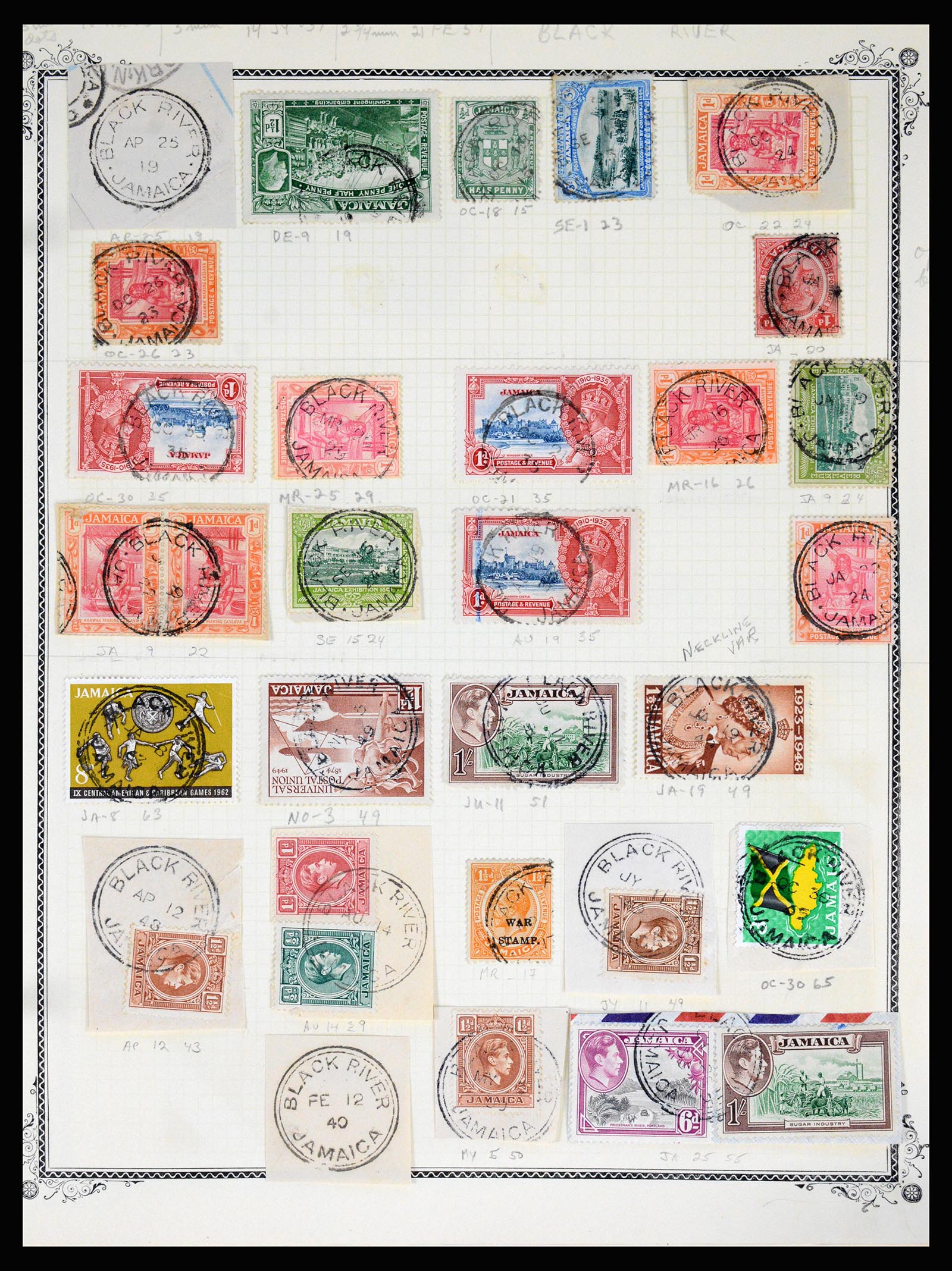 36195 0046 - Postzegelverzameling 36195 Jamaica stempelverzameling 1857-1960.