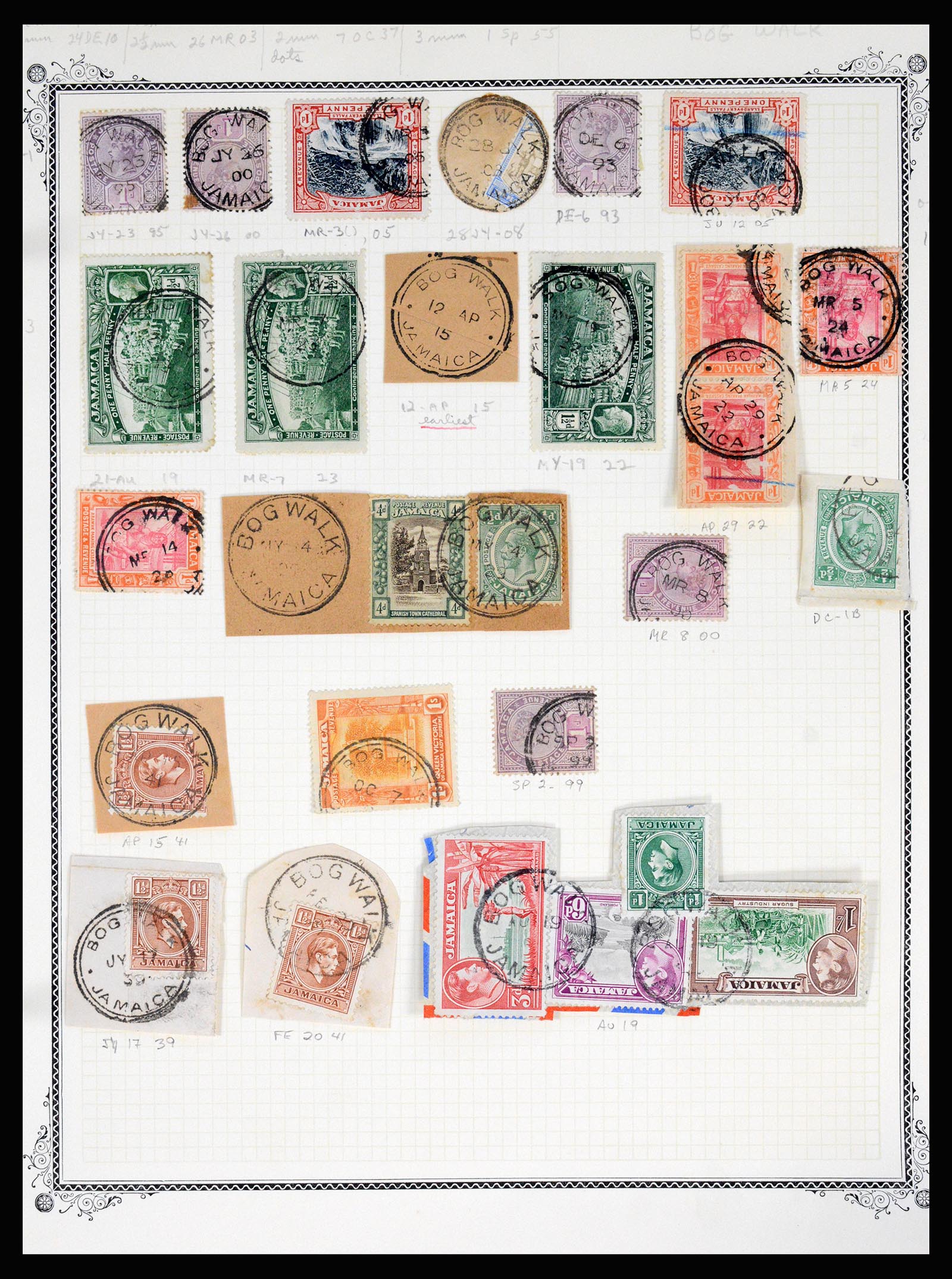 36195 0049 - Postzegelverzameling 36195 Jamaica stempelverzameling 1857-1960.