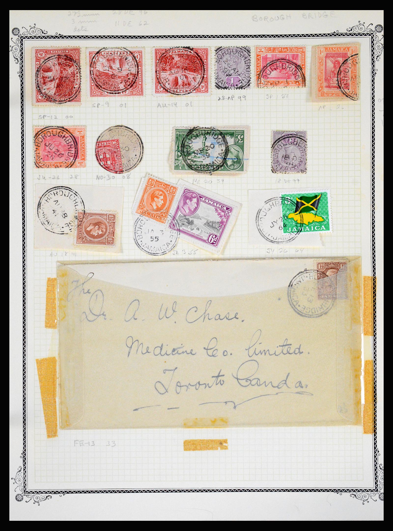 36195 0054 - Postzegelverzameling 36195 Jamaica stempelverzameling 1857-1960.