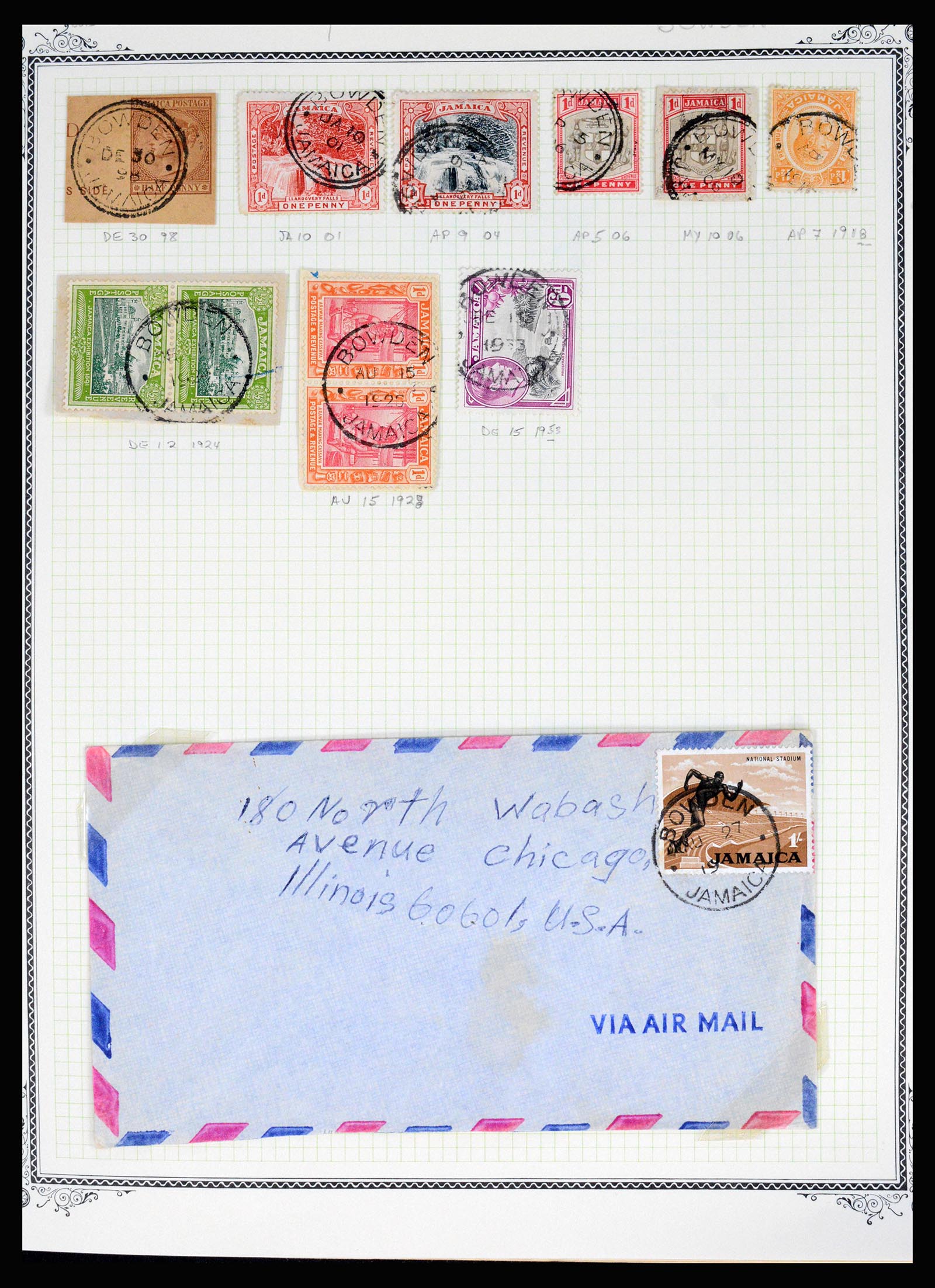 36195 0055 - Postzegelverzameling 36195 Jamaica stempelverzameling 1857-1960.